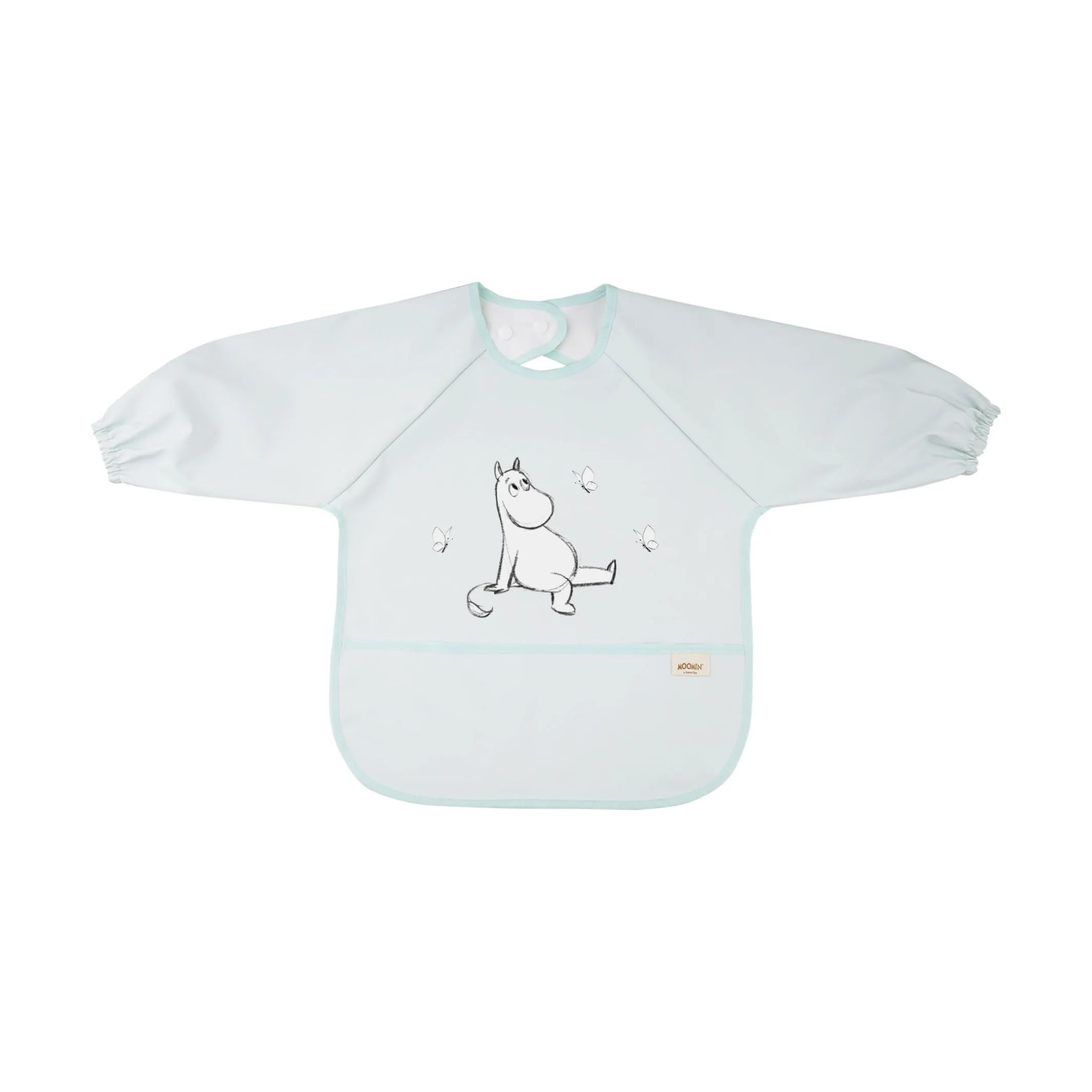 Barbo Toys Hagesmækker Moomin Hagesmæk med ærmer i Blå, 1