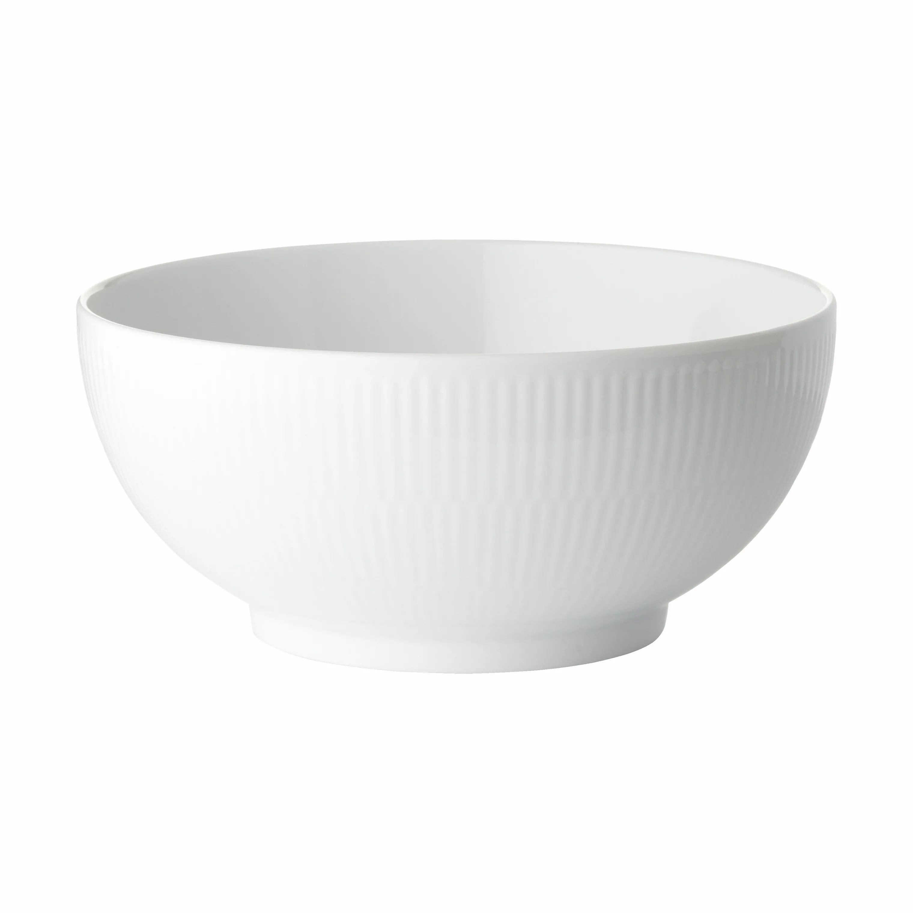 Royal Copenhagen Serveringsskåle Hvid Riflet Skål i Hvid, 18 cm, 1