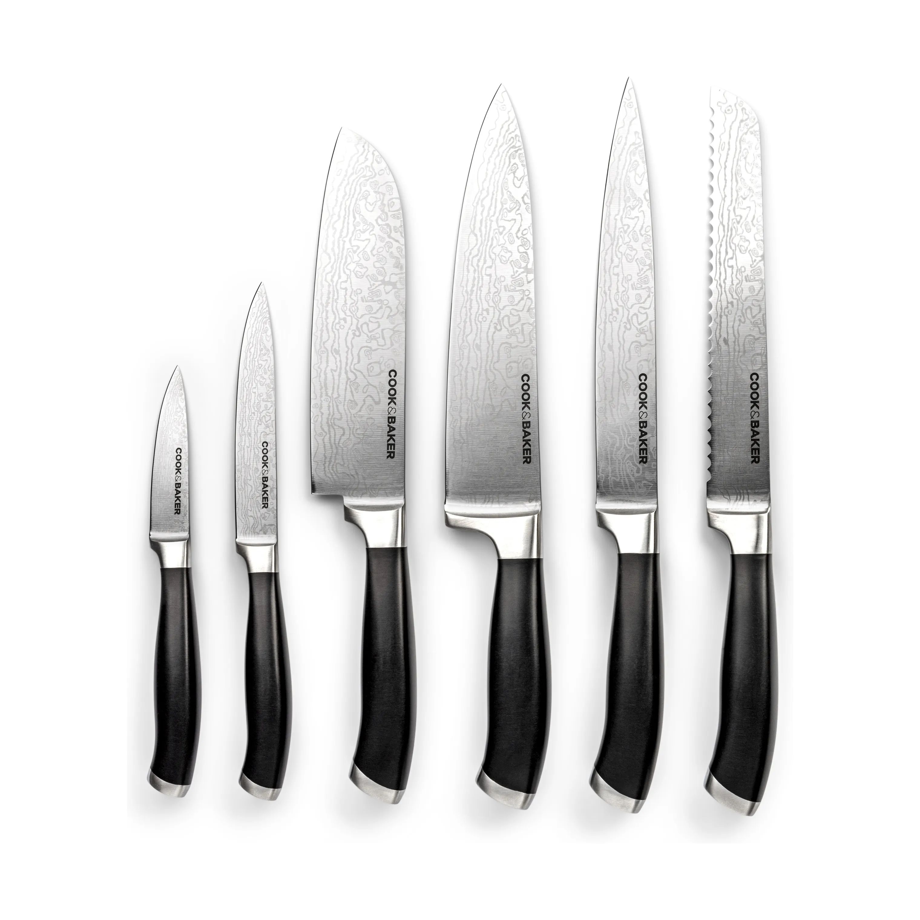 Cook & Baker Knivblokke med knive Knivblok med 6 knive i brun, 4