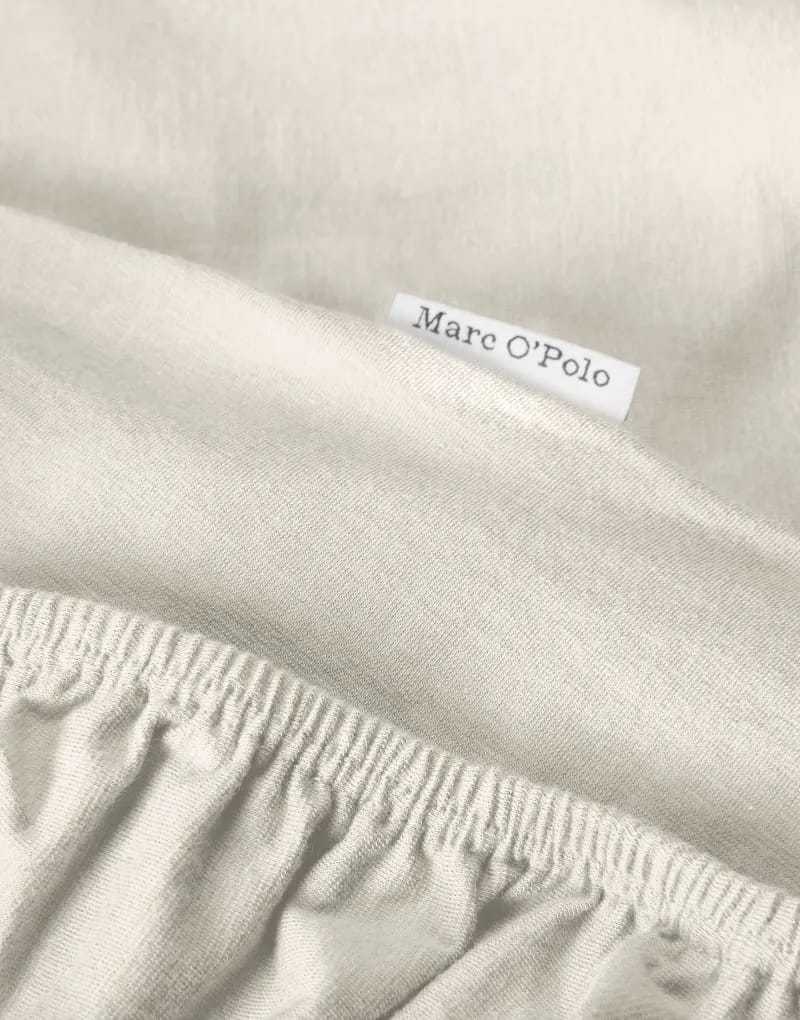 Marc O'Polo Lagner Premium Organic Jersey Boxlagen i Ecru, 90/100 x 200/220 cm, 1