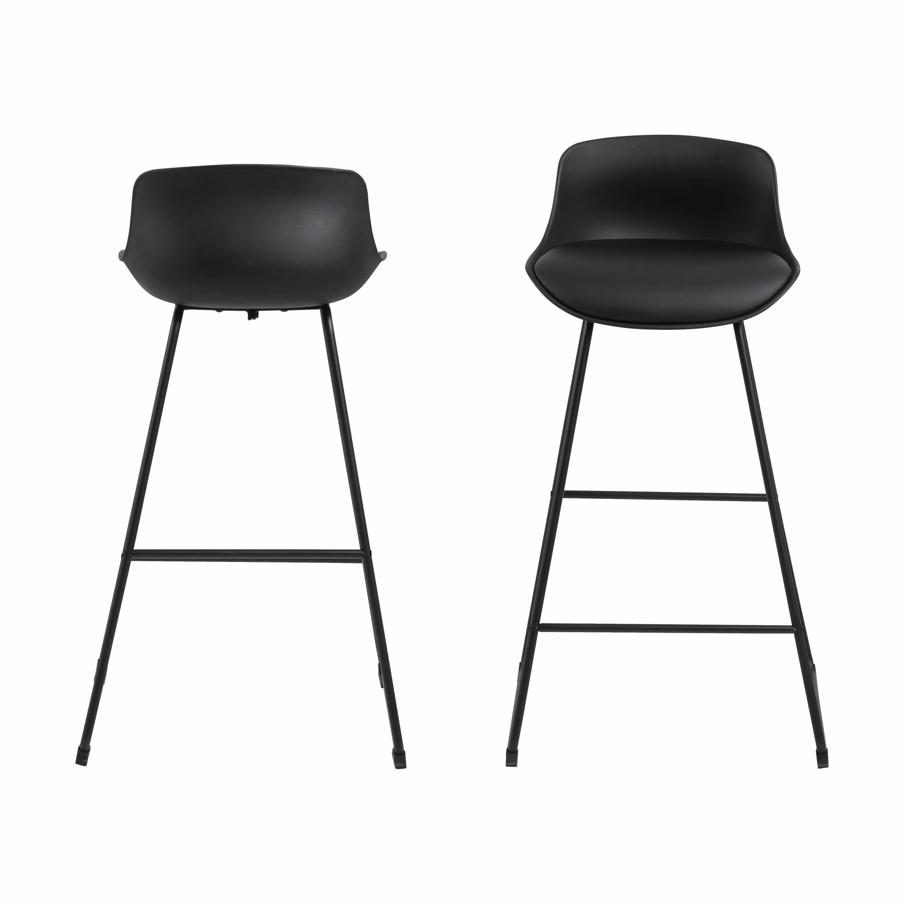 CASA Living Barstole Tina Barstol - 2 stk. i Sort, H94 x B43 cm, 2