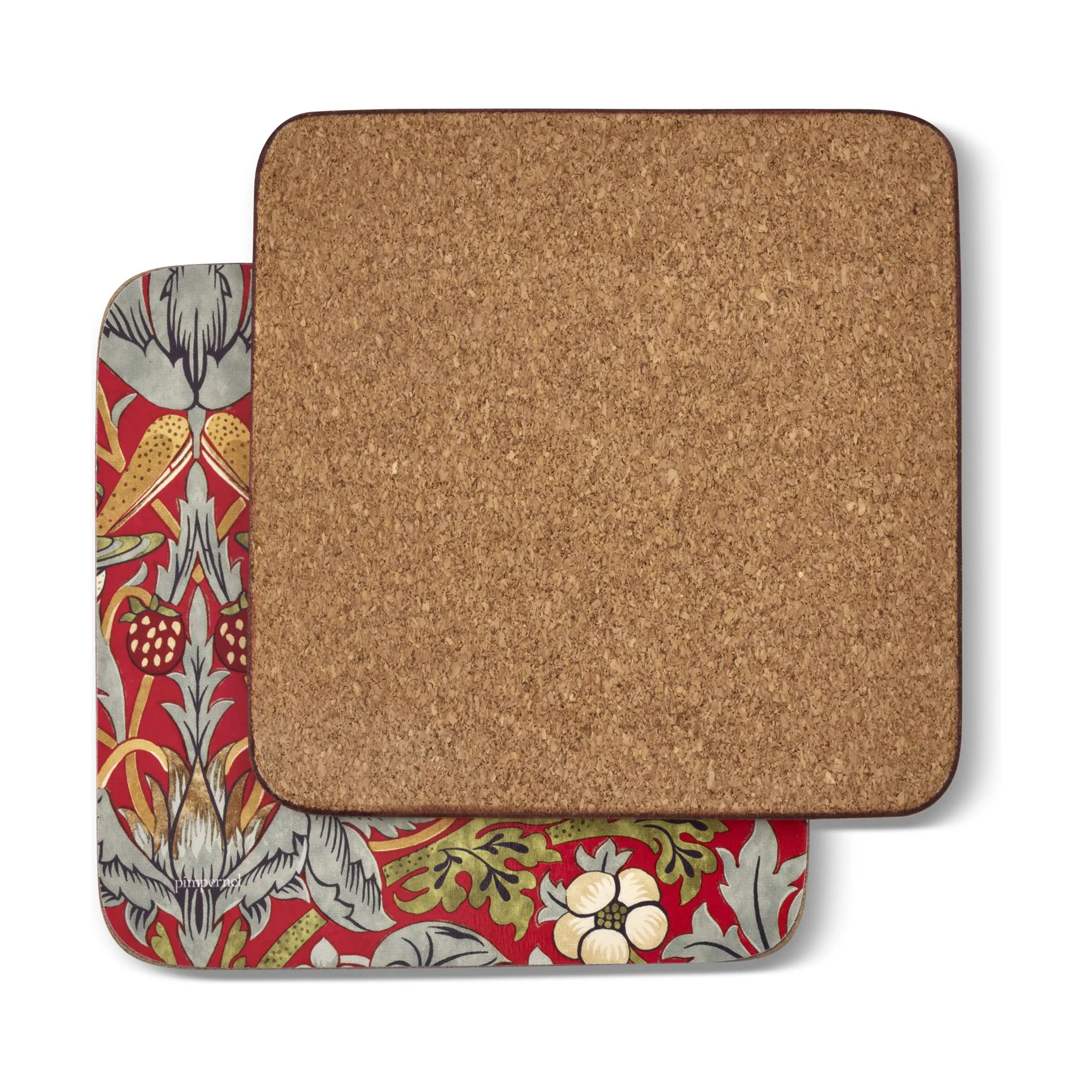 Pimpernel Glasbrikker og coasters Morris & Co Glasbrikker - 6 stk. i Rød, 3