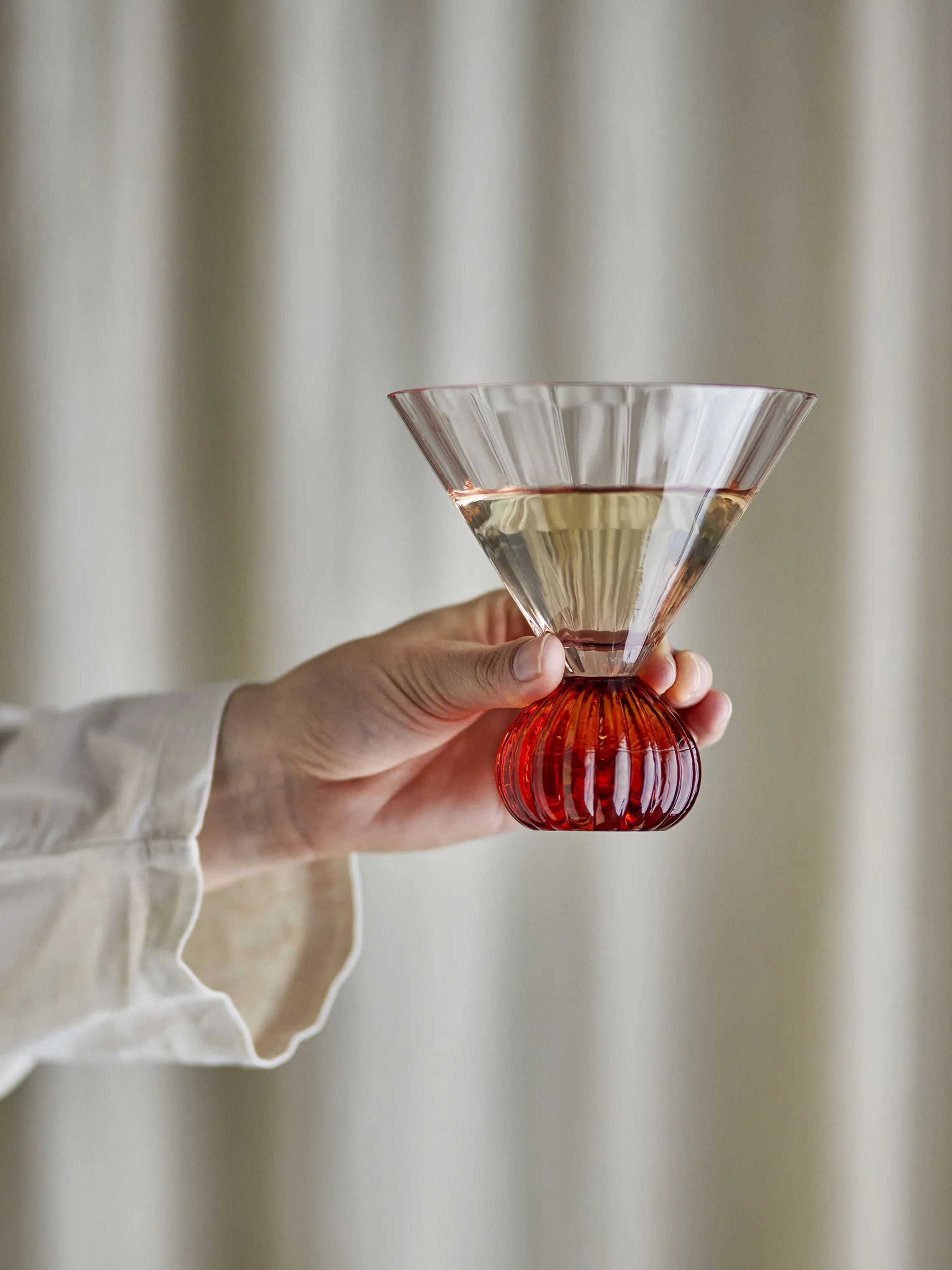 Bloomingville Cocktailglas Taurin Cocktailglas i Lyserød, 4
