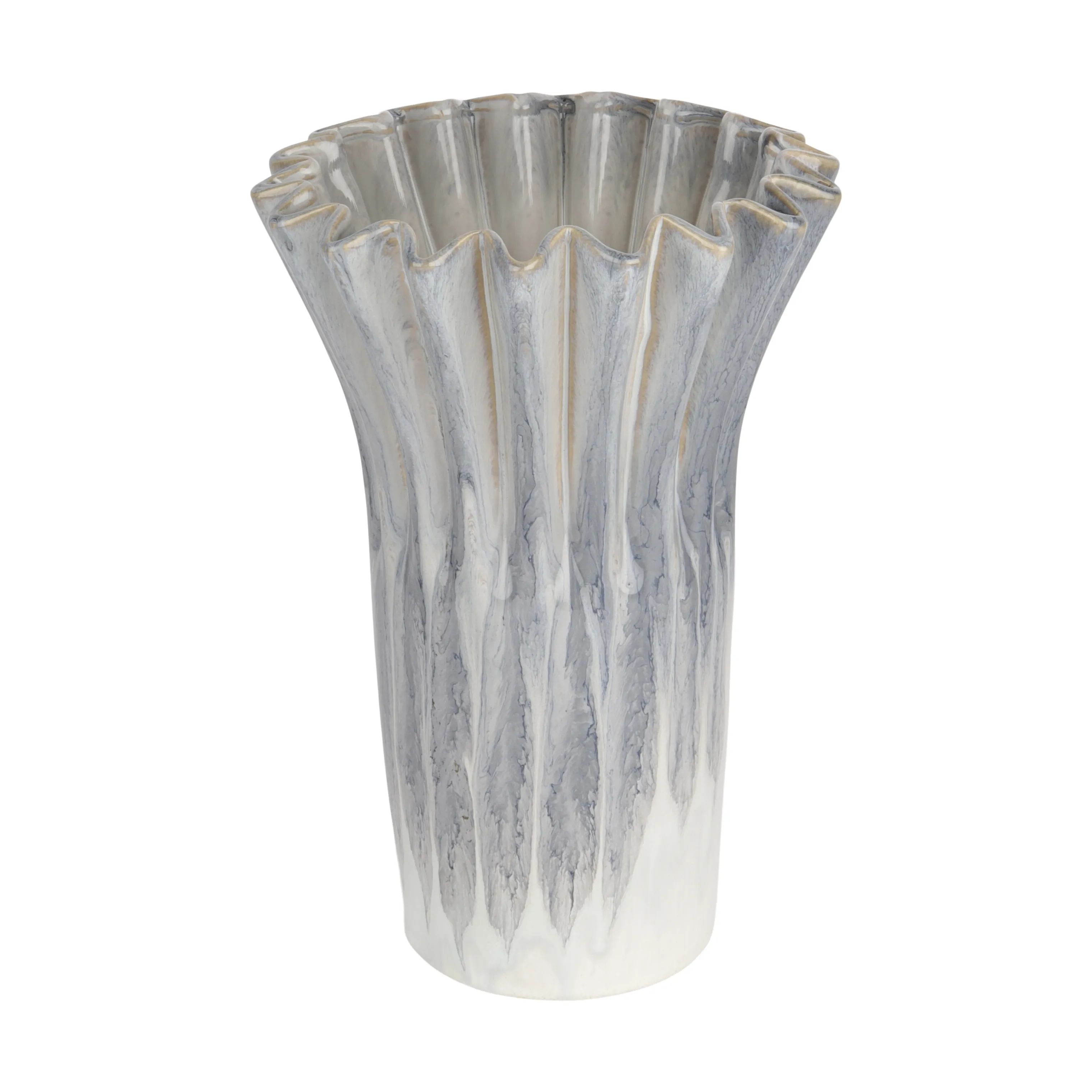 CASA Living Vaser Vase i Reaktiv mørkeblå/hvid, 1