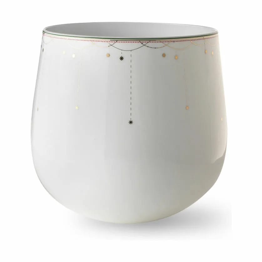 Wik & Walsøe Plantekrukker Julemorgen Girlander Krukke i Hvid, 21 cm, 1