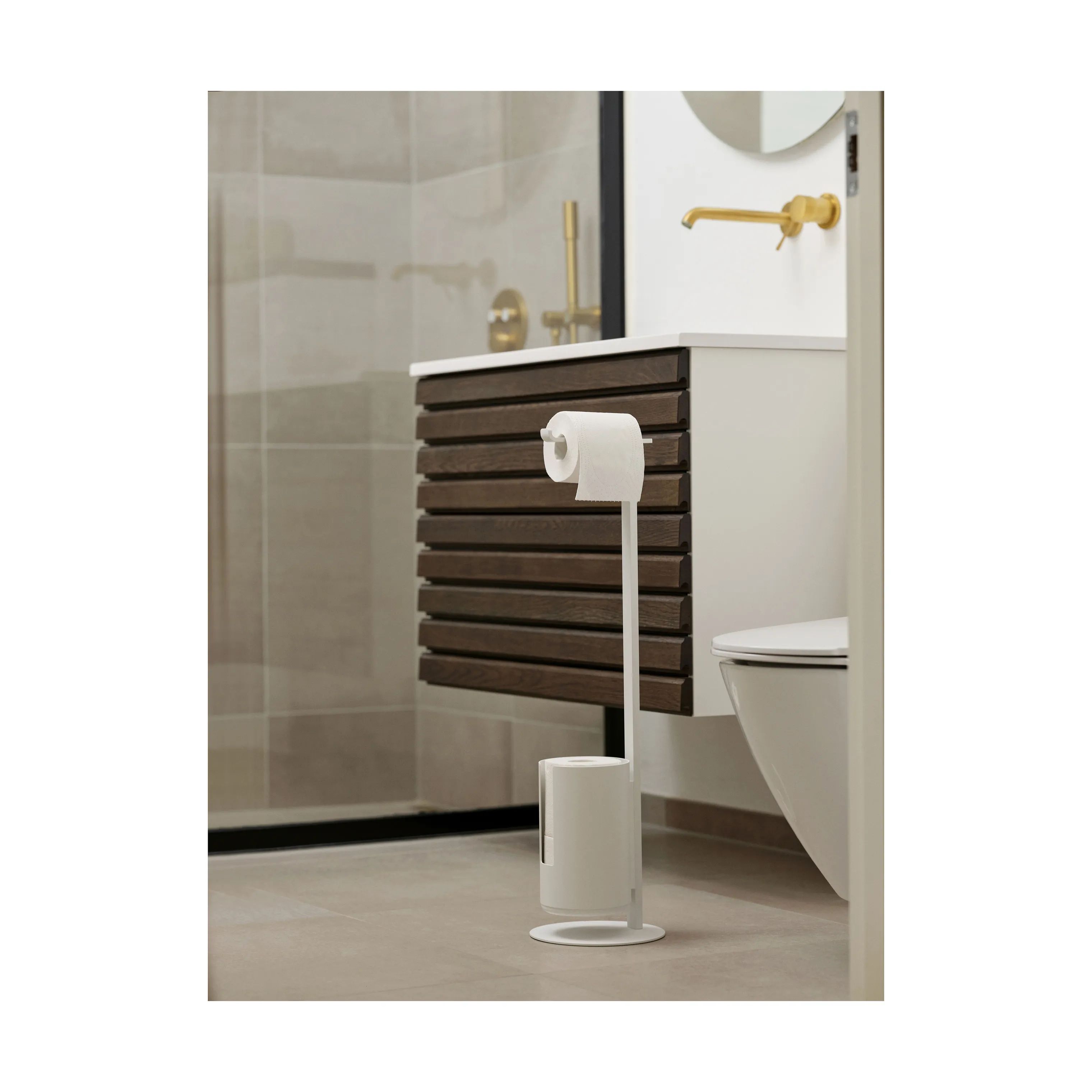 Zone Tilbehør til bad Rim Toiletrulleholder i Hvid, 2