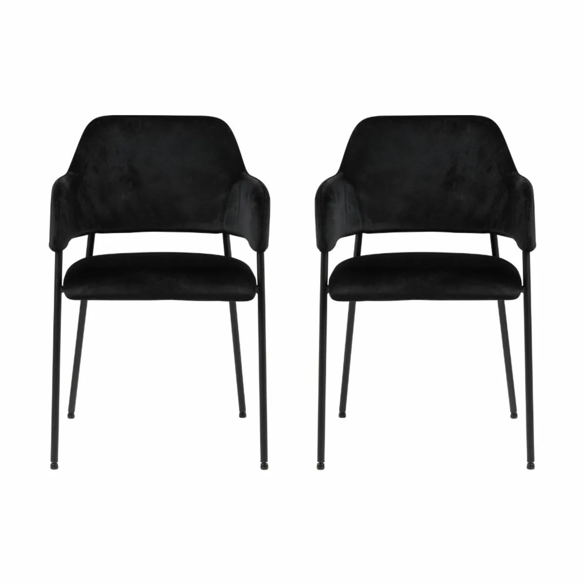 CASA Living Spisebordsstole Lima Spisebordsstol - 2 stk. i Sort, 1