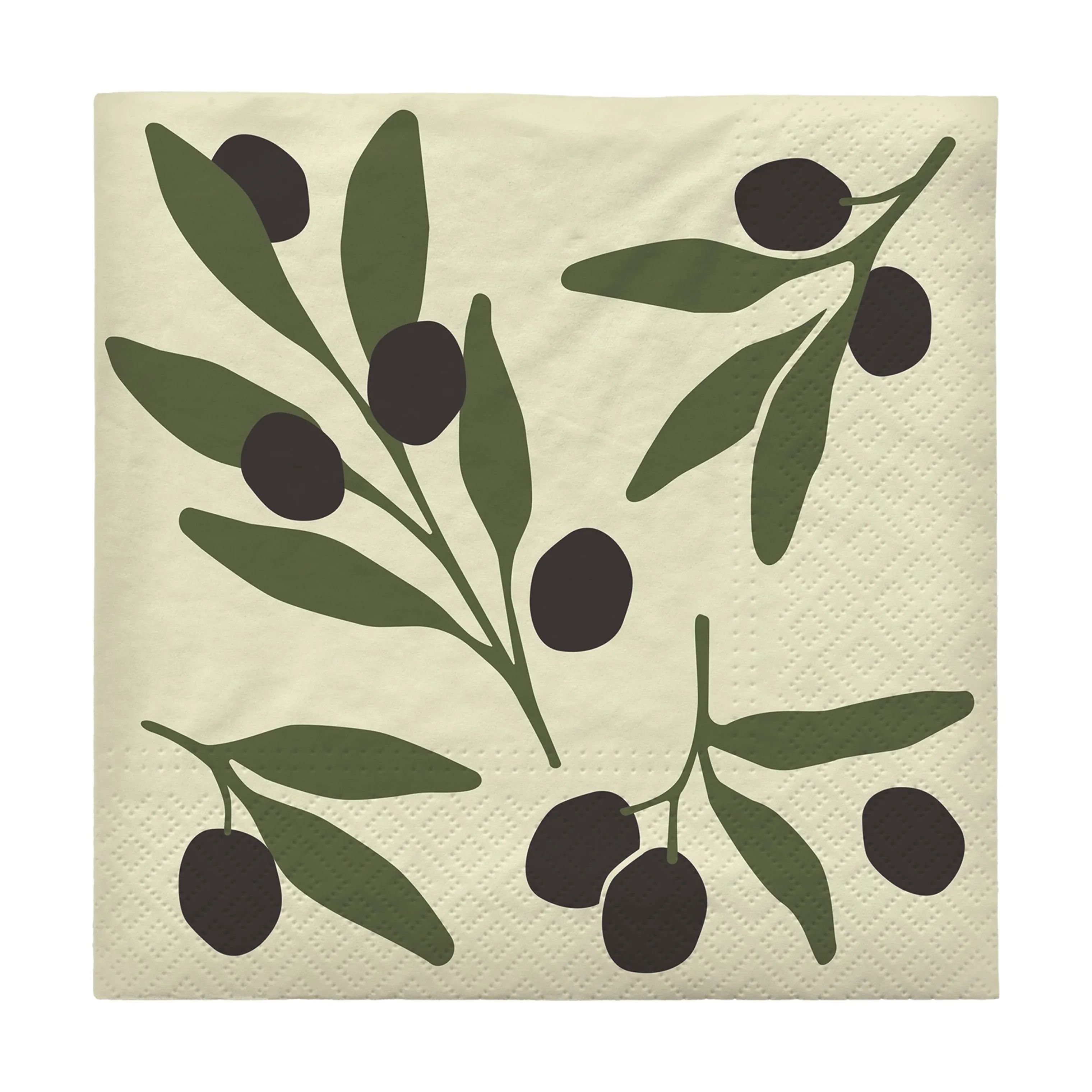 Broste Copenhagen Papirservietter Olive Papirserviet i Sort, 1