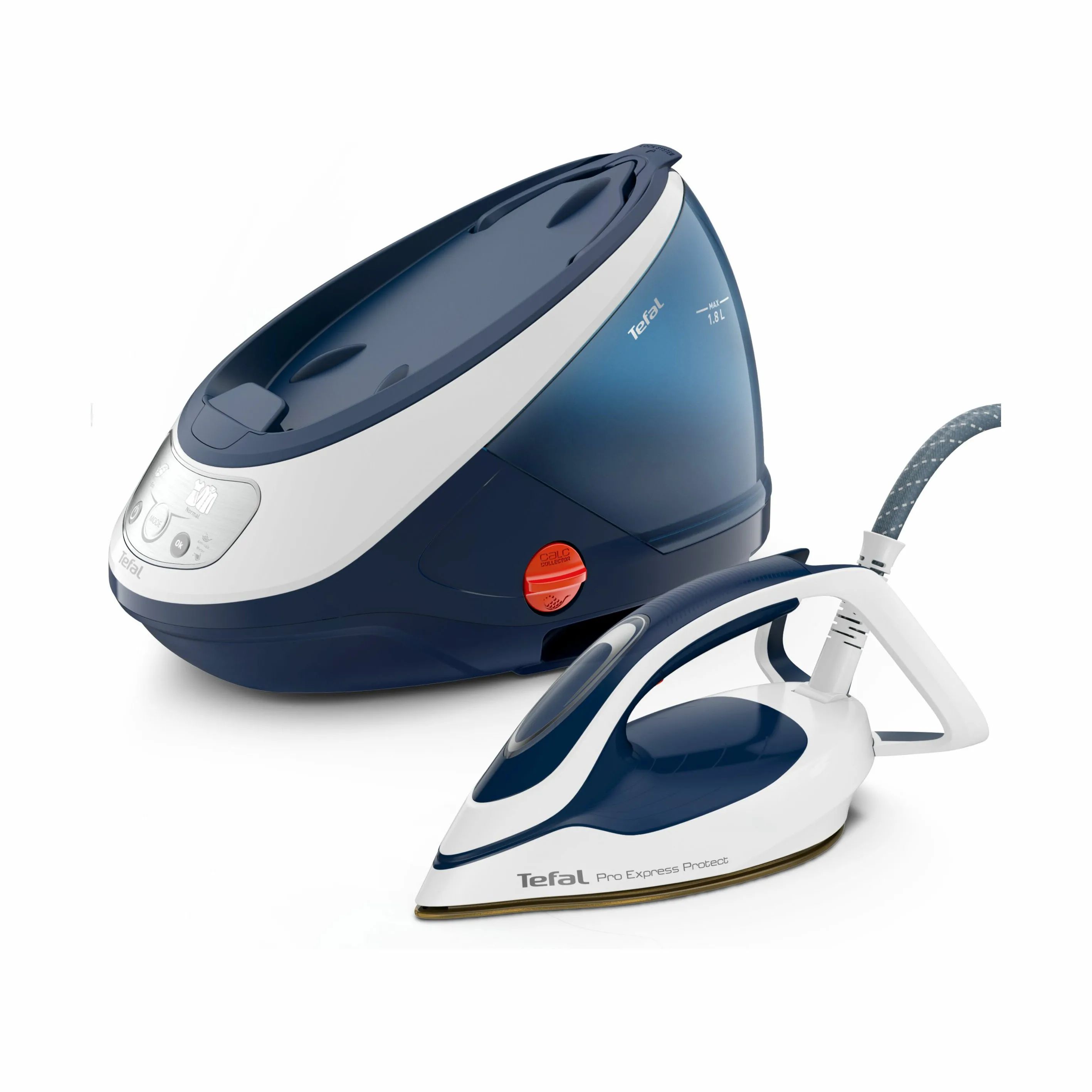 Tefal Dampstationer Pro Express Protect Dampstrygejern i Blå, 4