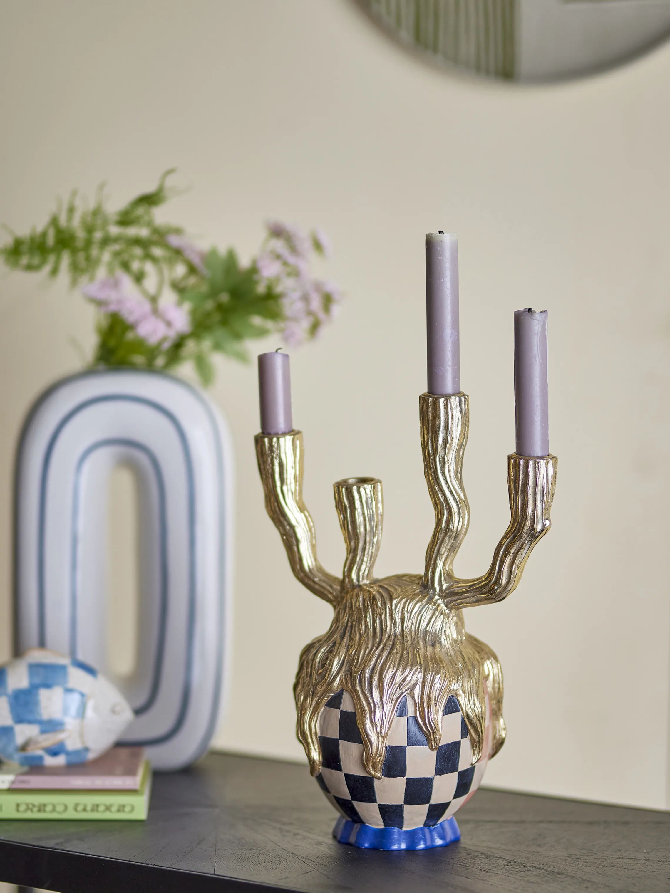 Bloomingville Kronelysestage Medusa Kronelysestage i Guld, 2
