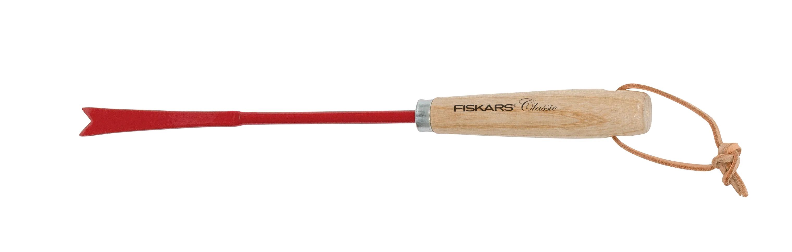 Fiskars Garden Haveredskaber Classic Mælkebøttejern i Rød/træ, 1