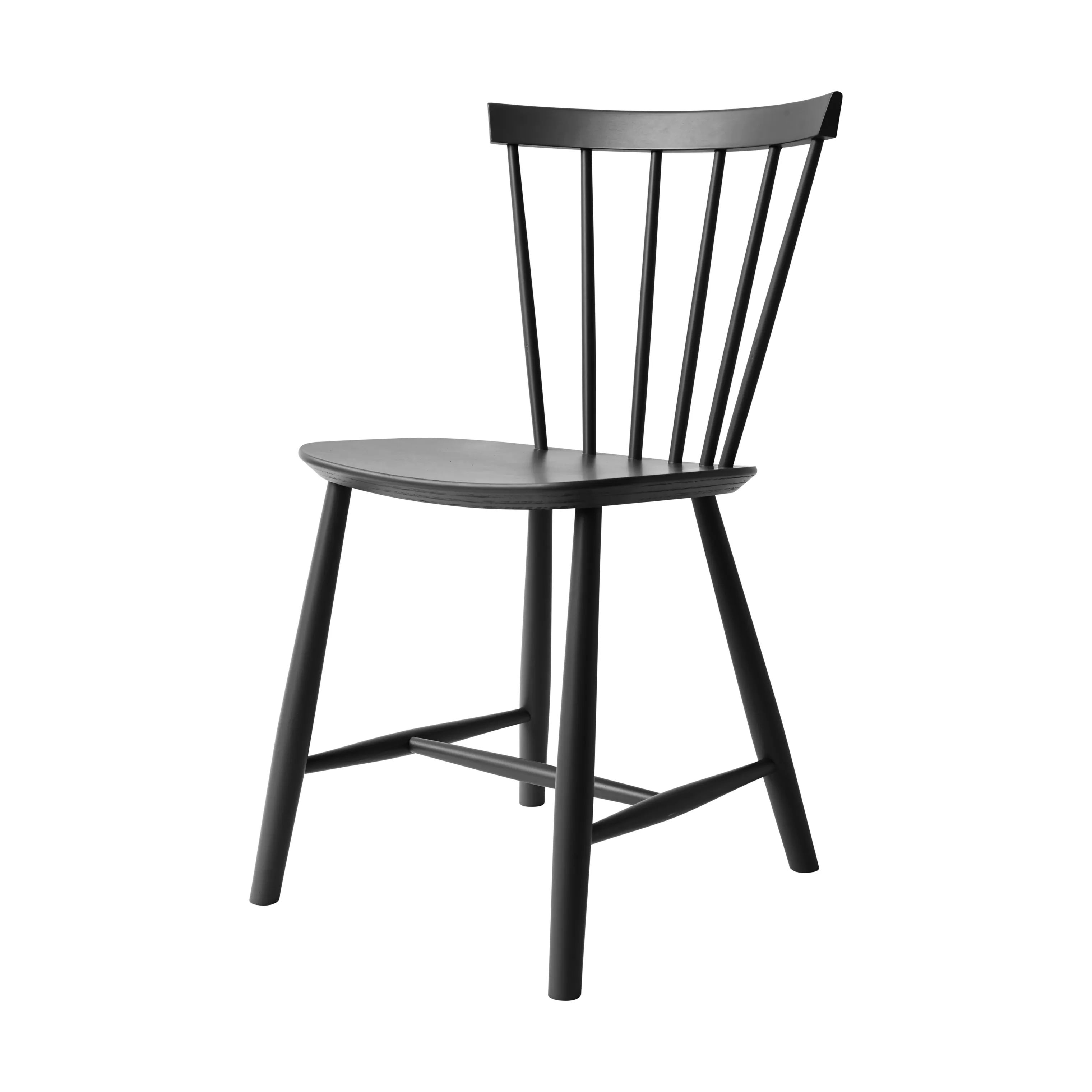 FDB Møbler Spisebordsstole J46 Spisebordsstol i Jet Black (RAL 9005), 1
