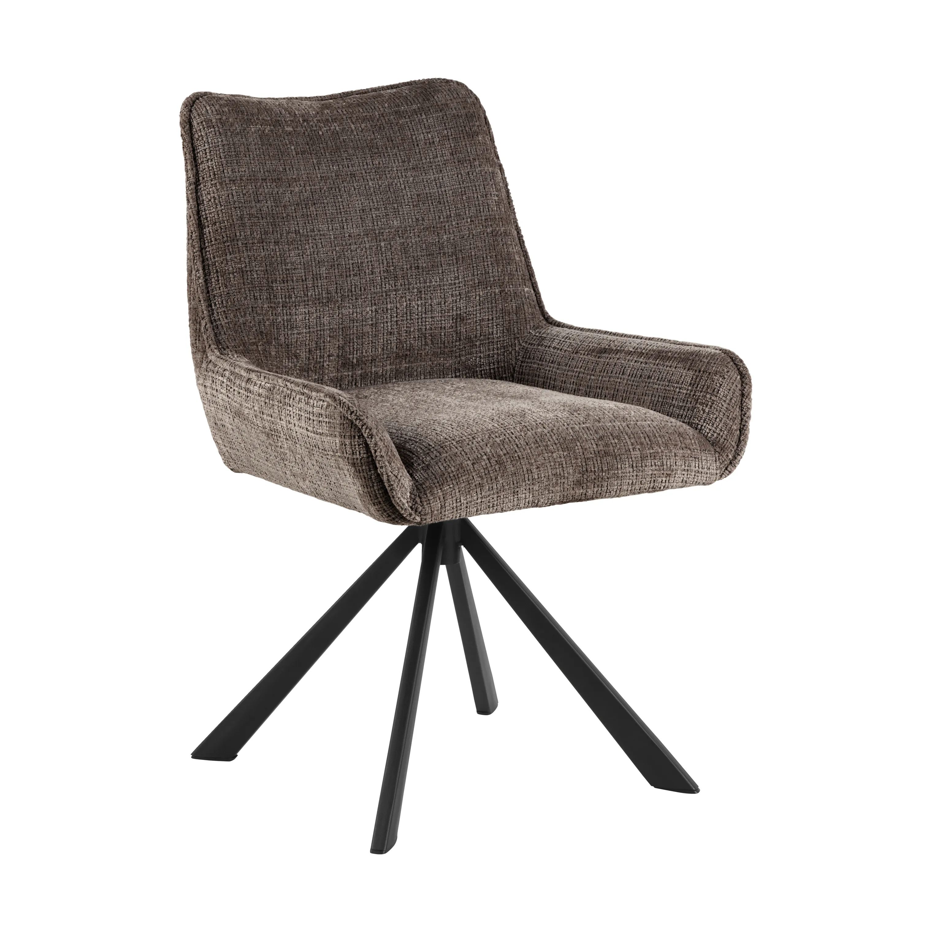 CASA Living Spisebordsstole Eddie Spisebordsstol - 2 stk i Brun/mat sort, 4