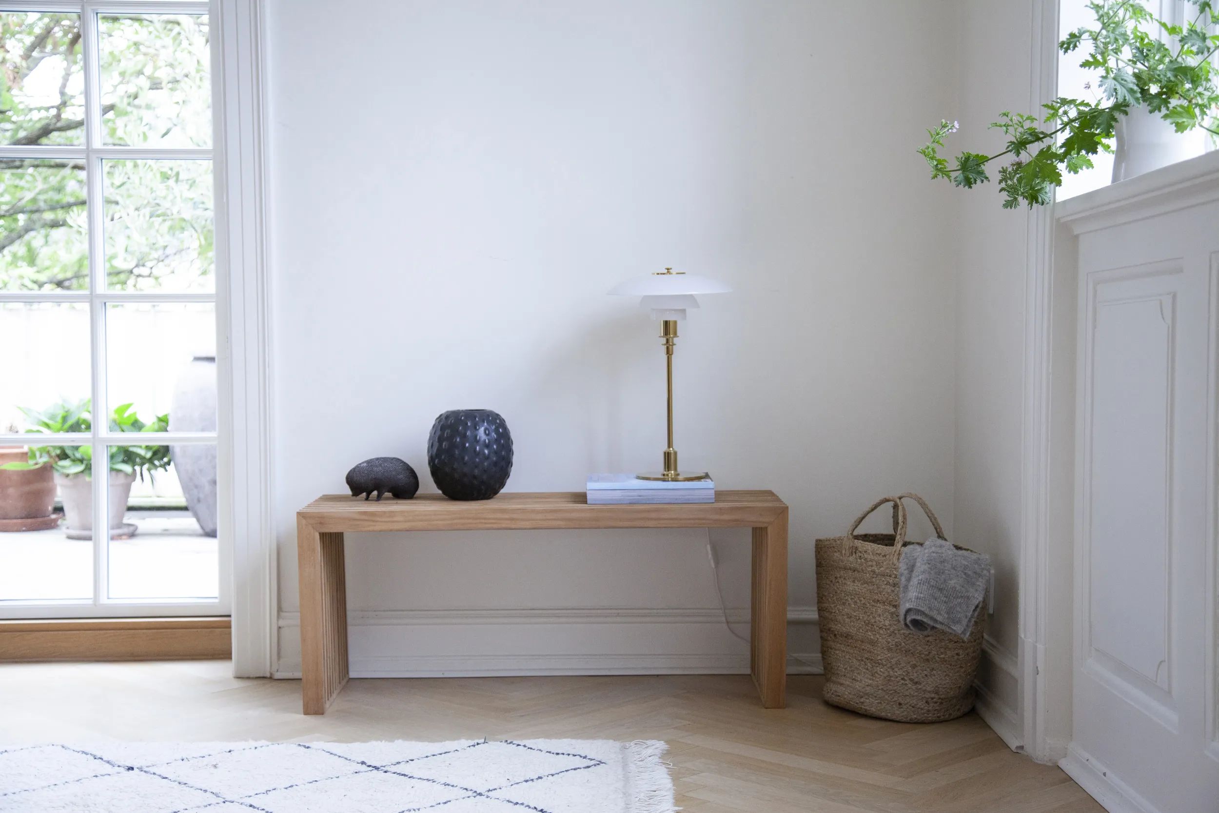 cinas Bænke Rib Bænk i Teak, 5