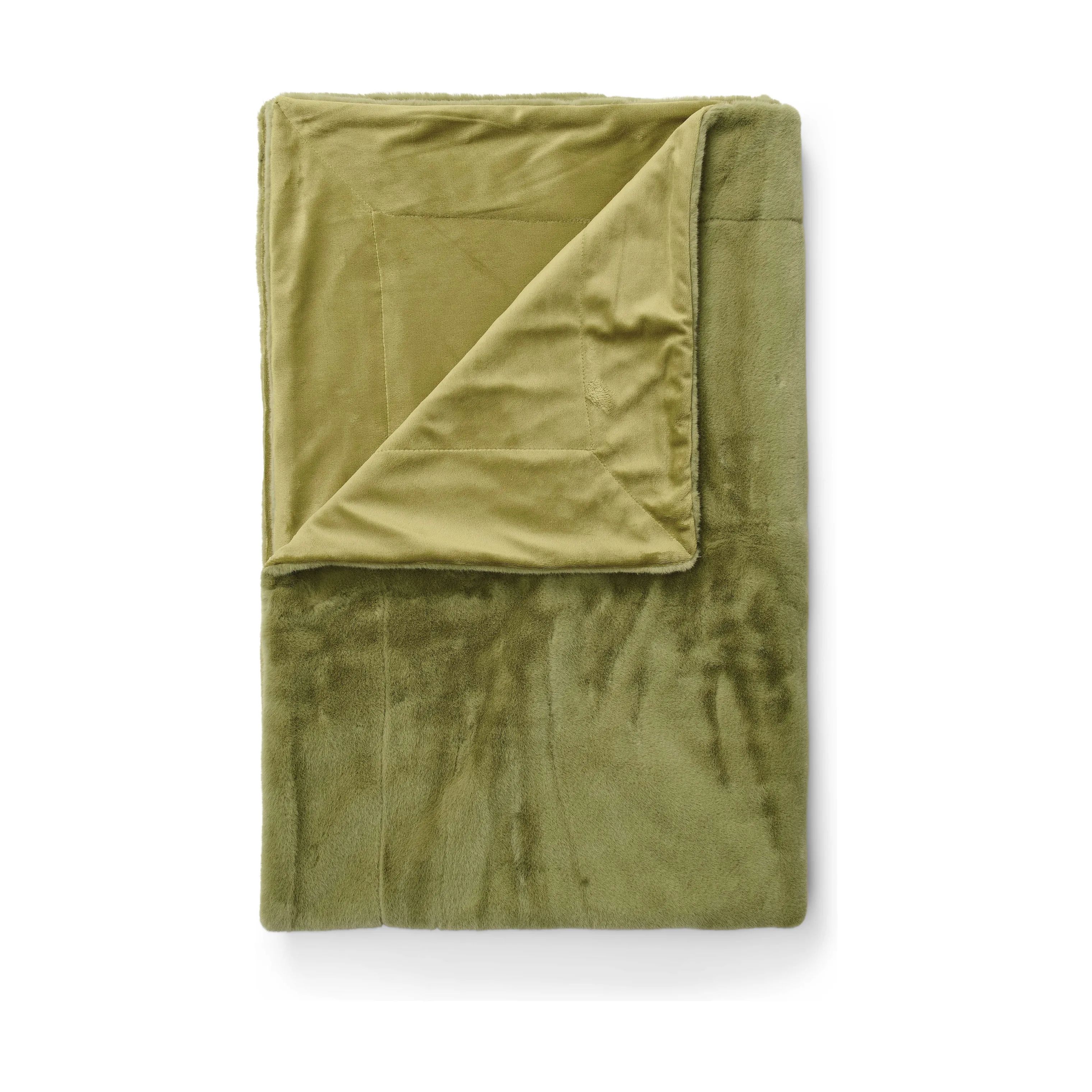 Essenza Plaider Furry Plaid i Cedar green, B150 x L200 cm, 1