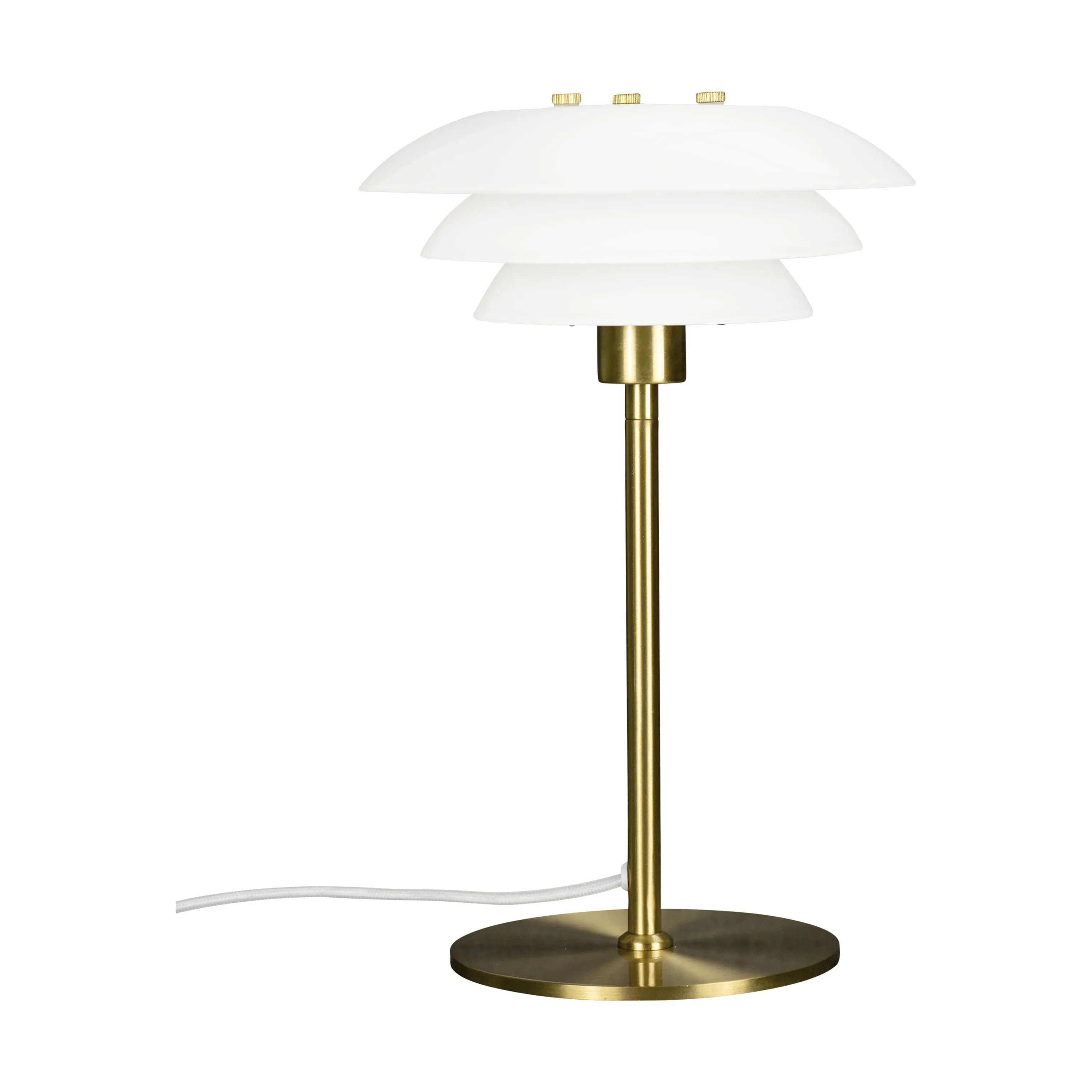 Dyberg Larsen Bordlamper DL20 Bordlampe i Opal/ Messing, 30 cm, 1
