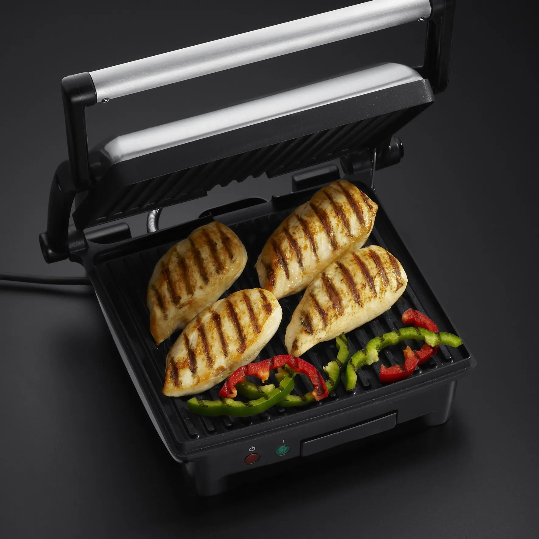 Russell Hobbs Bordgrill CookHome Paninigrill i sølvfarvet, 5