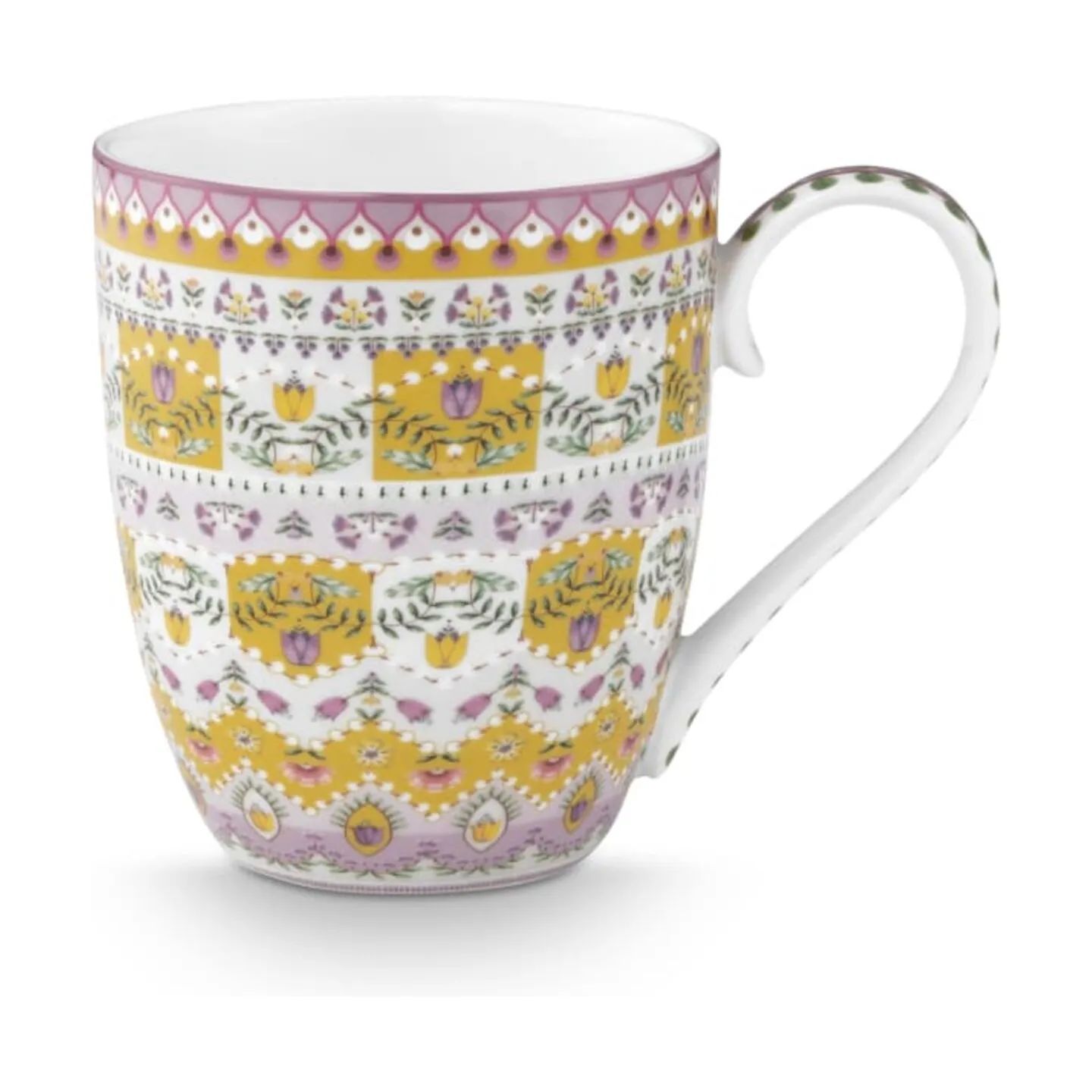 PIP Studio Krus og kopper med hank Lily & Lotus Krus i Yellow, 45 cl, 1