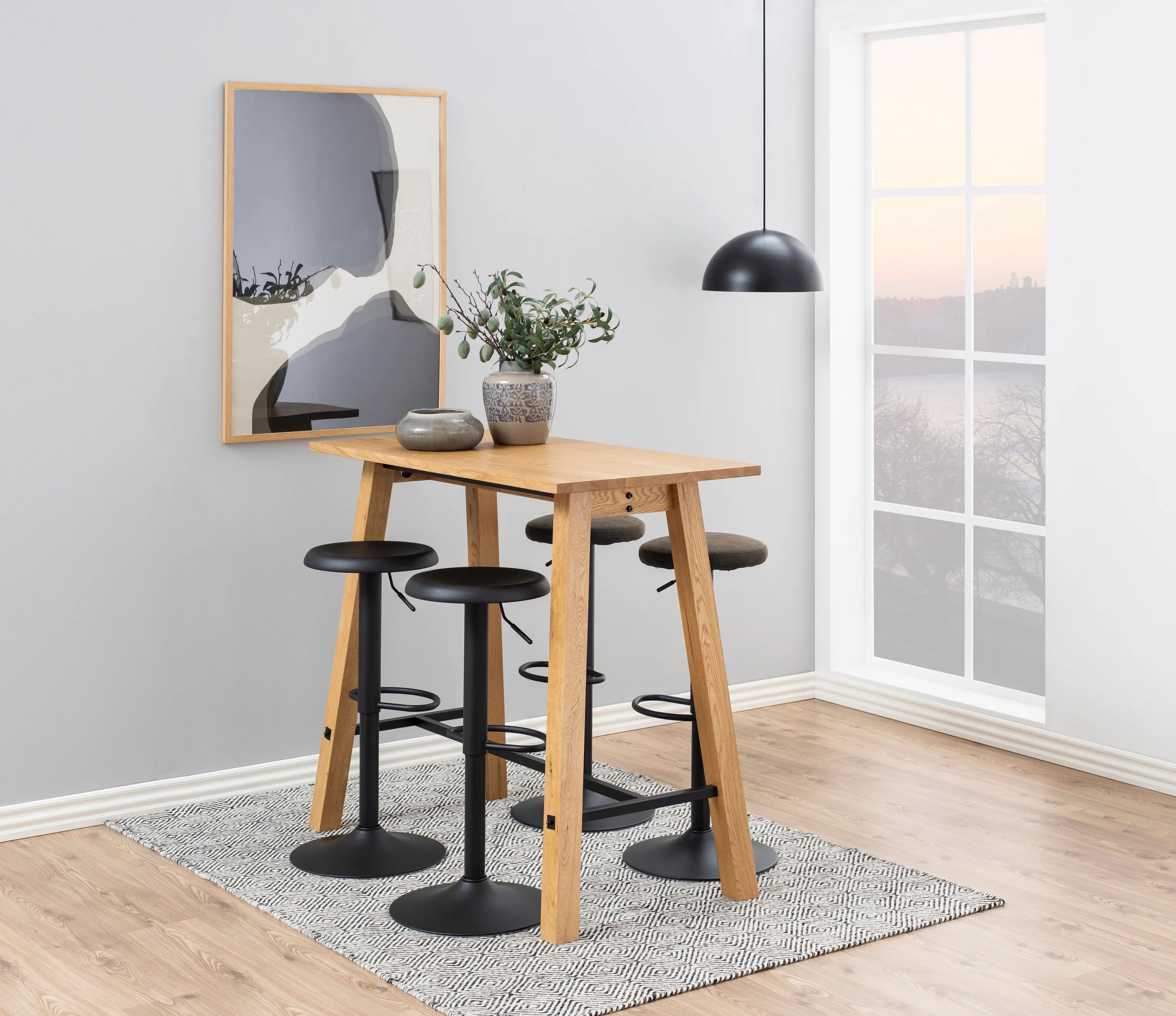 CASA Living Barstole Finch Barstol - 2 stk. i mat sort, 2