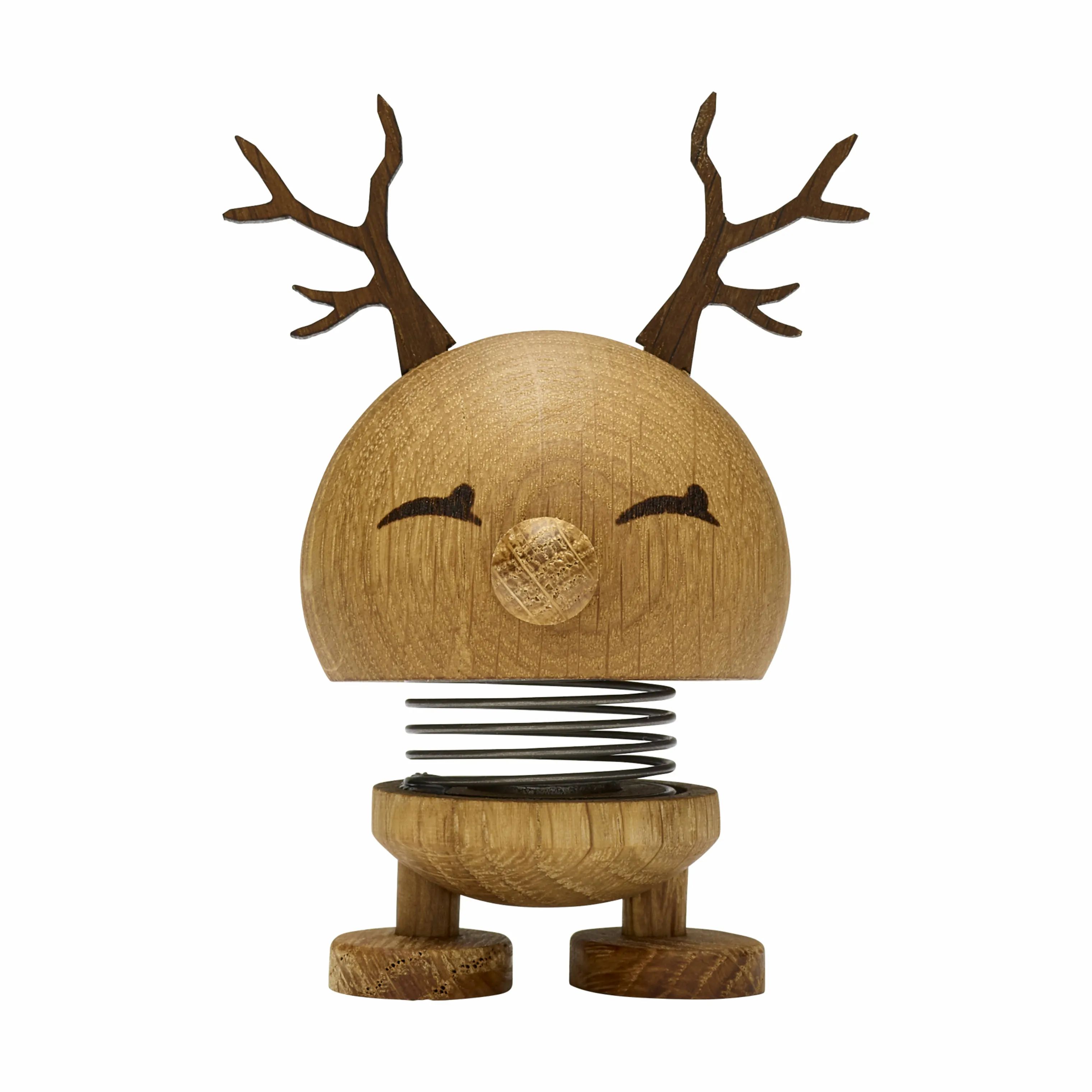 Hoptimist Dyrefigurer Christmas Bimble - Rensdyr i Egetræ, 9 cm, 1