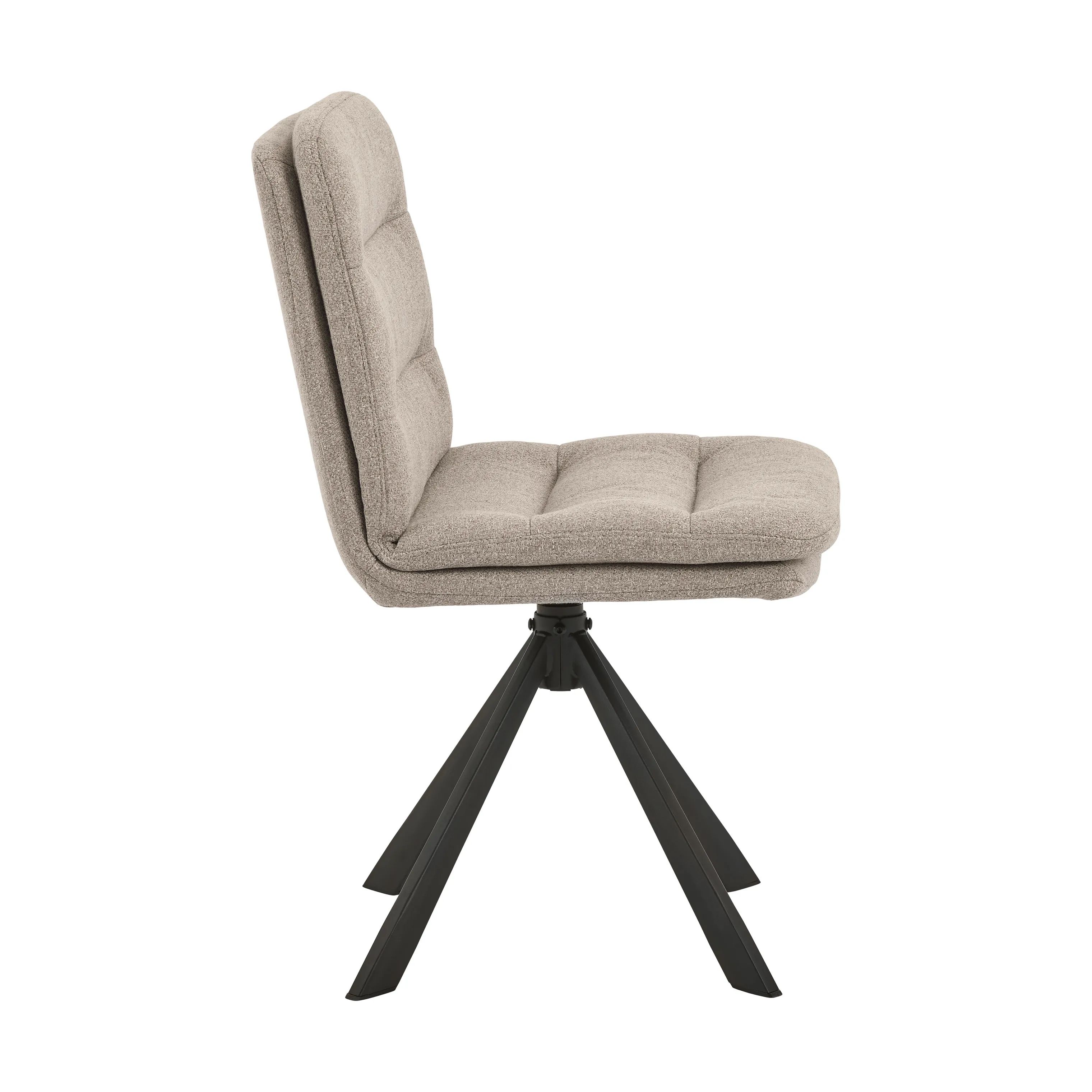 CASA Living Spisebordsstole Dean Spisebordsstol - 2 stk i Beige/mat sort, 6