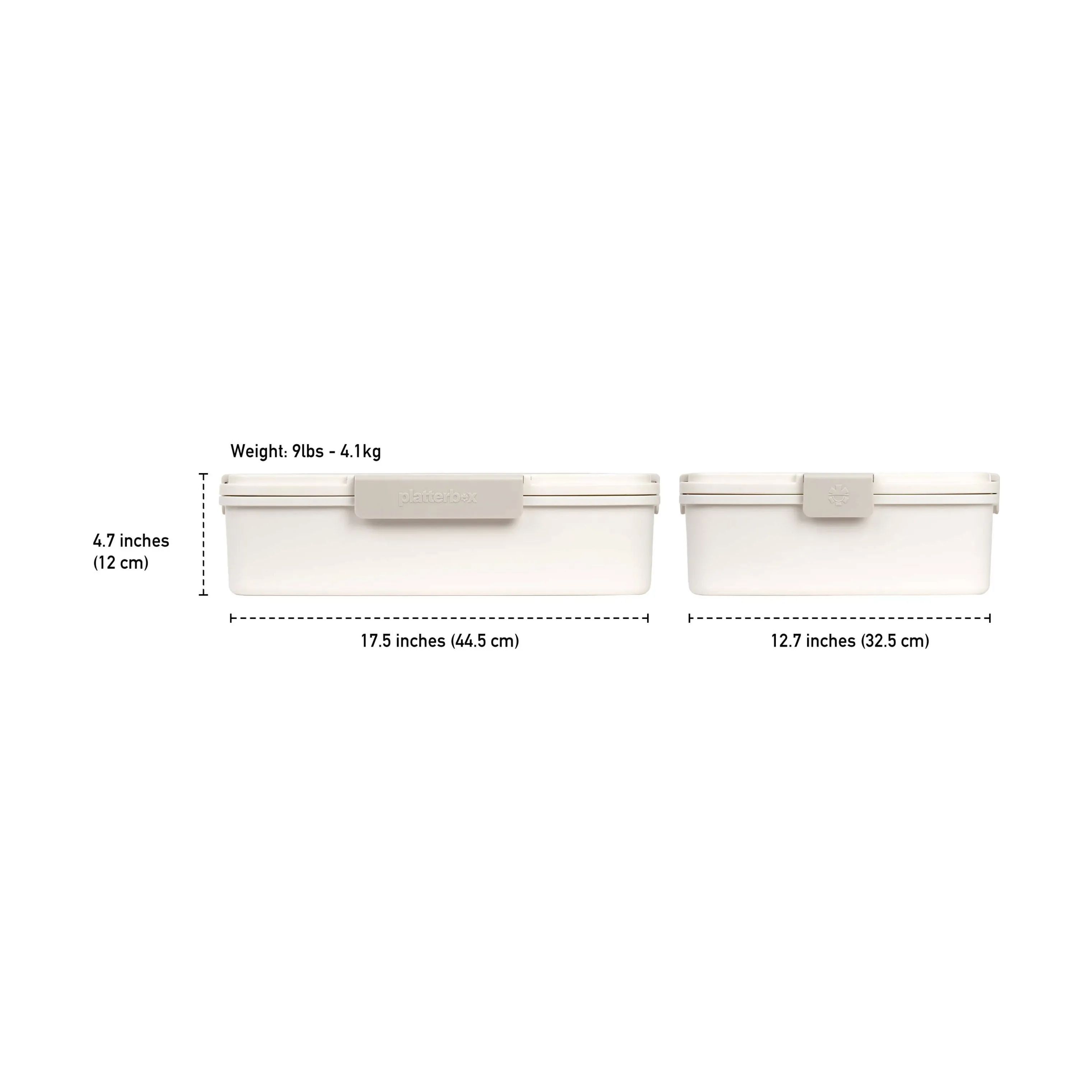 Platterbox Opbevaringsbokse Snack Box i Creme, 4