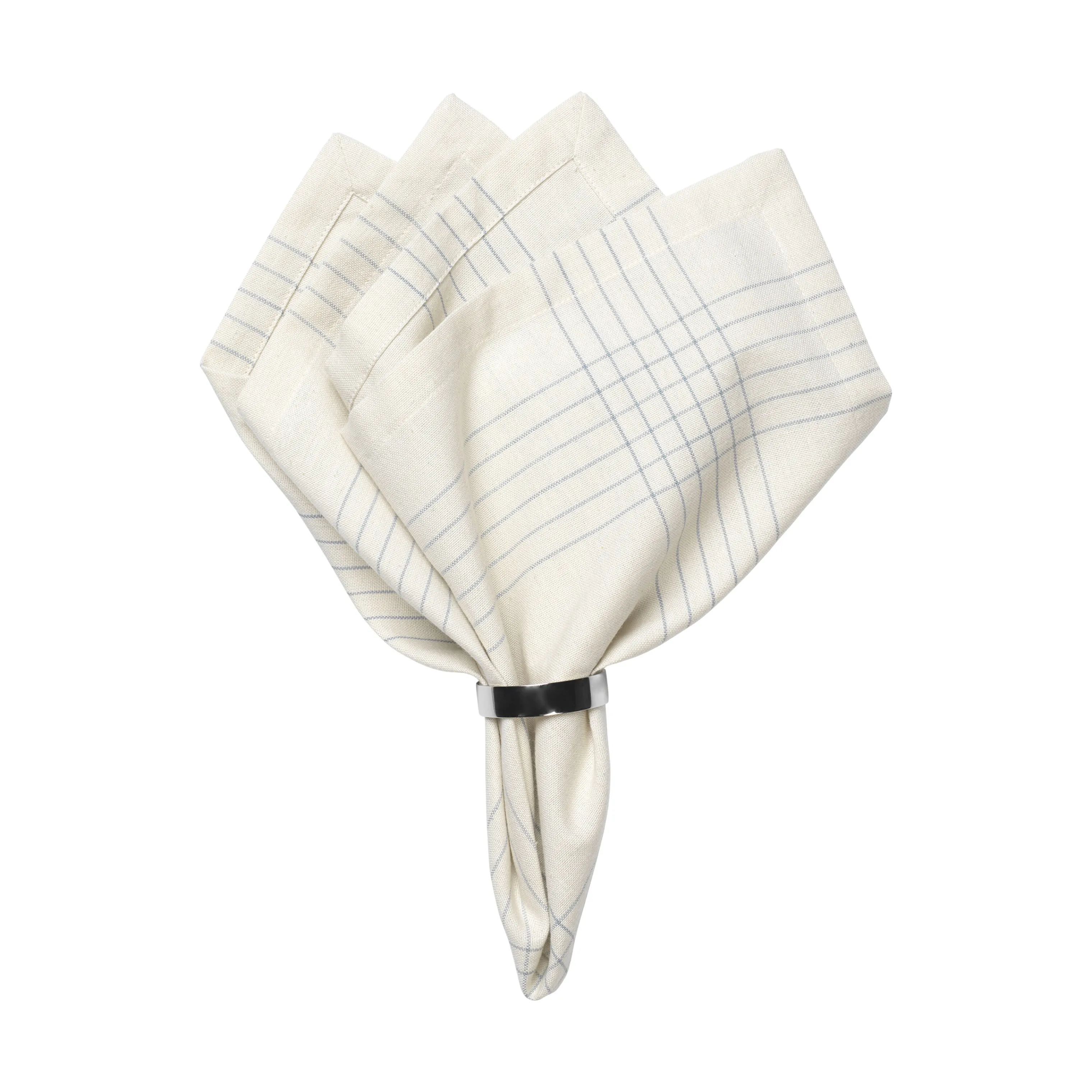 Broste Copenhagen Stofservietter Alice Stofserviet i Dusty Blue/Natural, 1