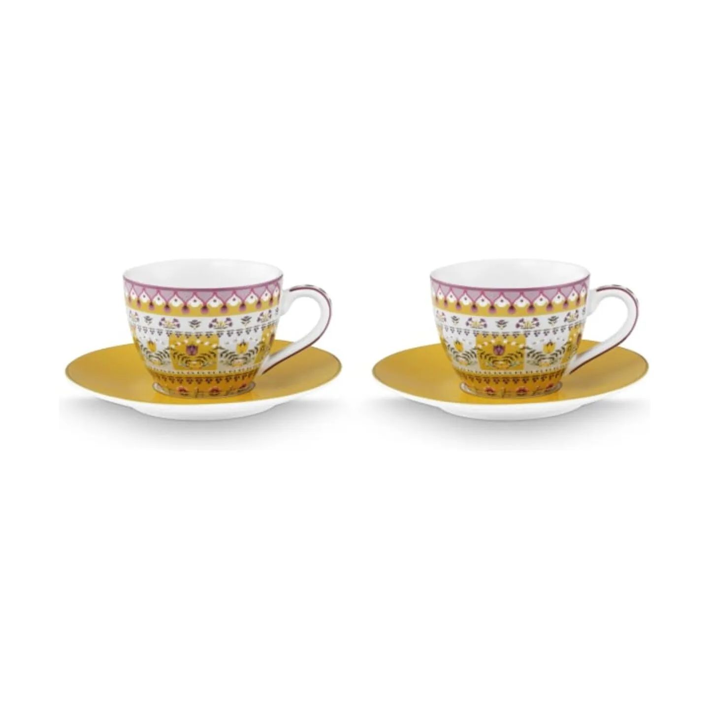 PIP Studio Espressokopper Lily & Lotus Espressokop m. underkop - 2 stk. i Yellow, 1