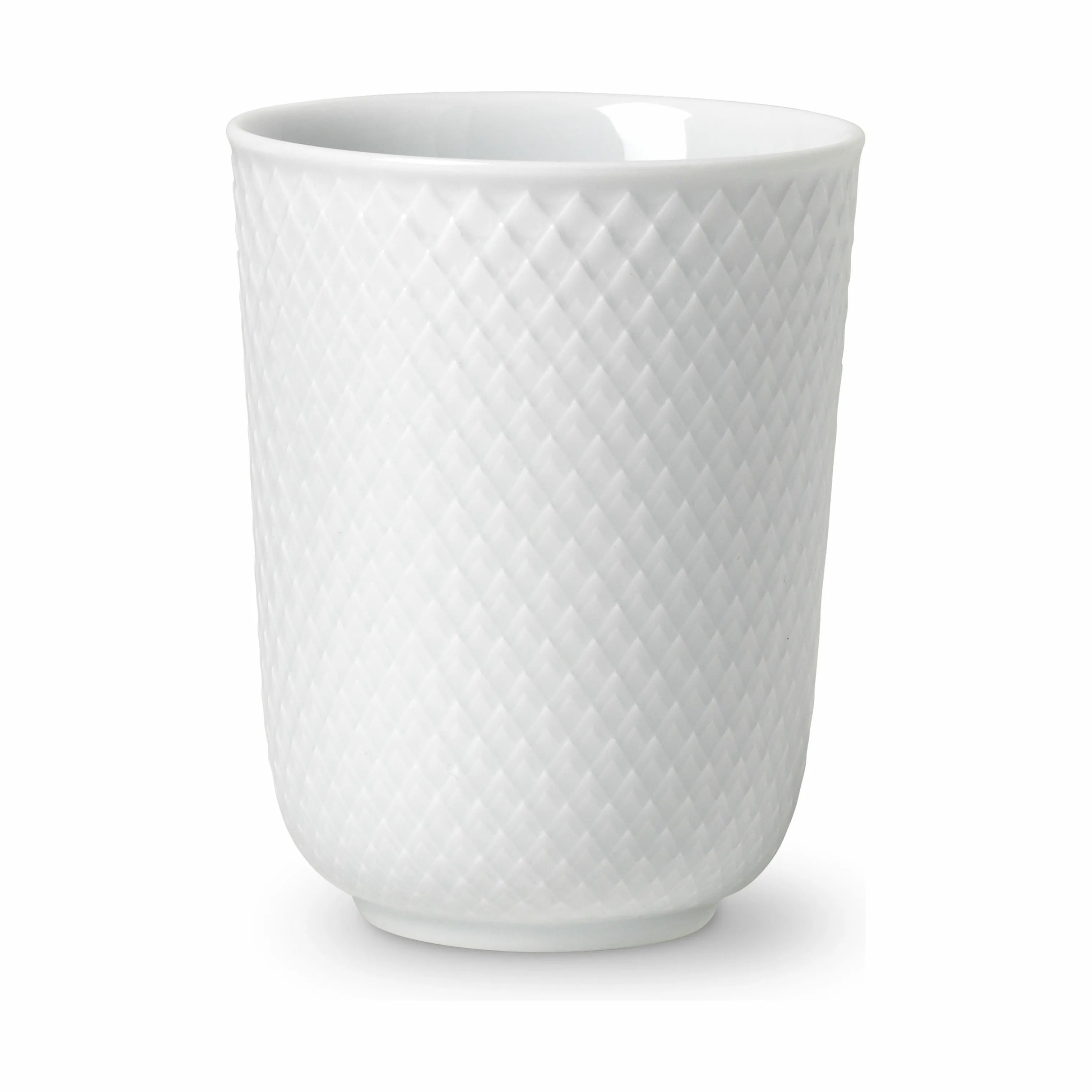 Lyngby Porcelæn Krus og kopper uden hank Rhombe Krus i Hvid, 33 cl, 1