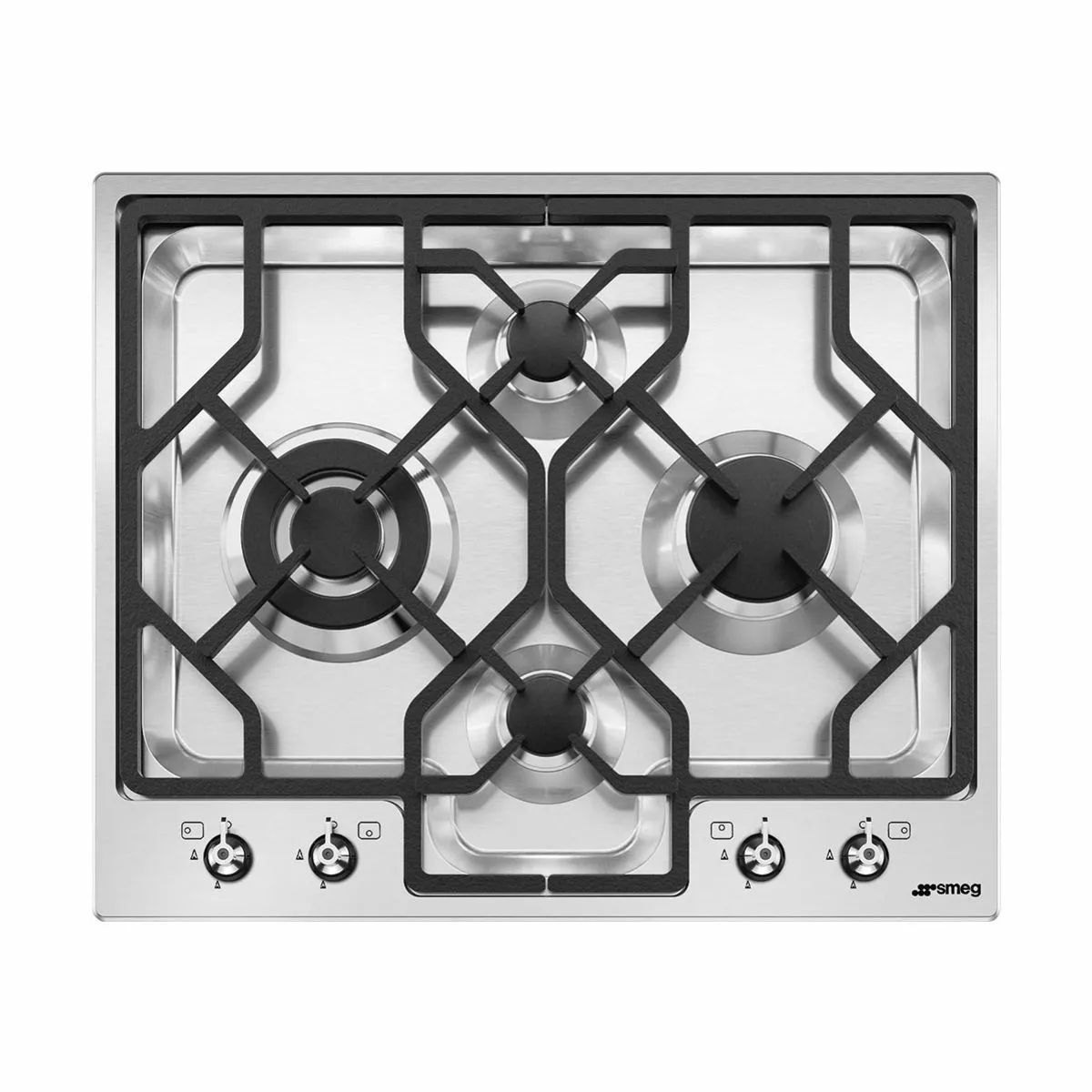 Smeg Kogeplader Classic Gaskogeplade i Sølvfarvet, 1