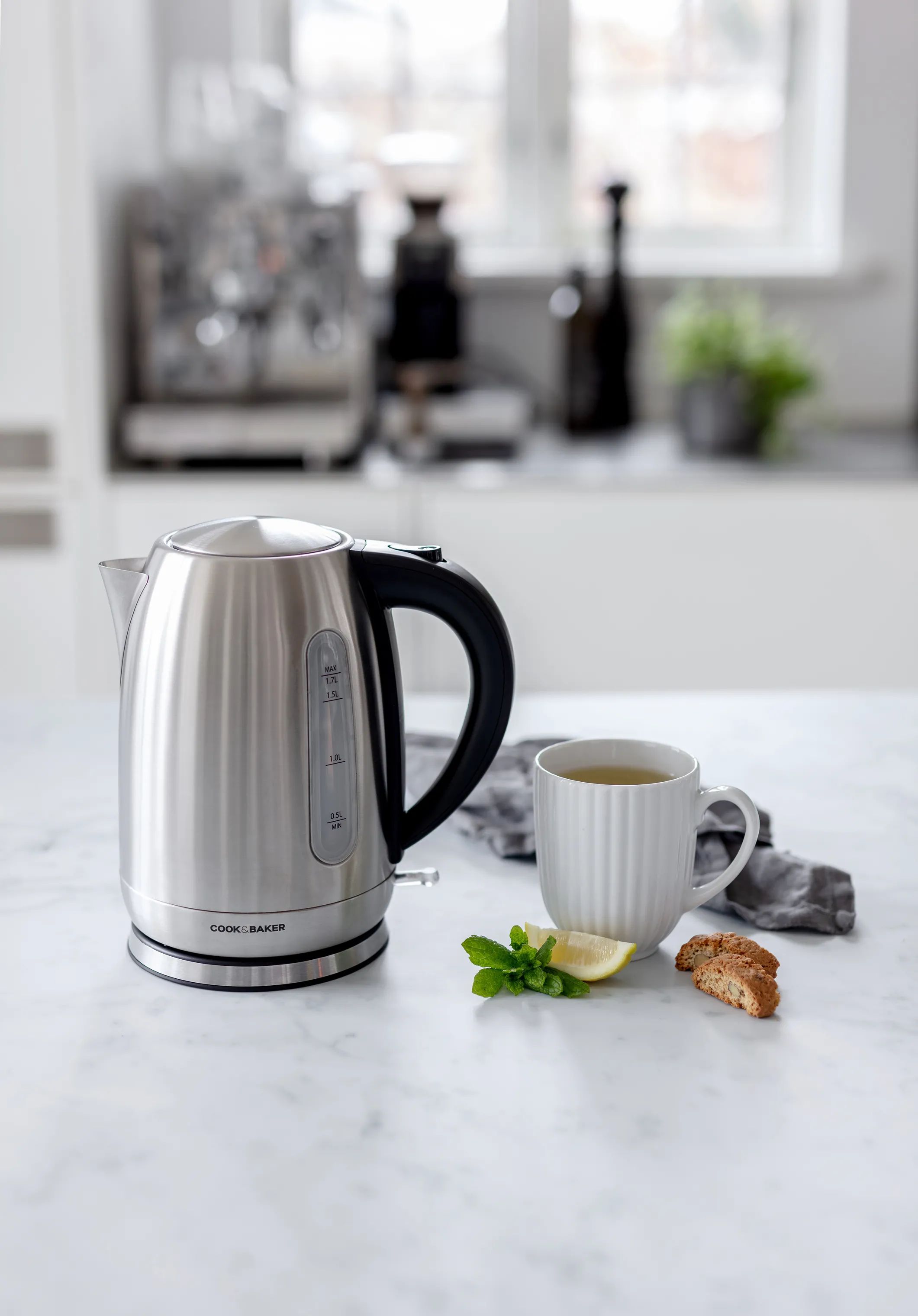 Cook & Baker Elkedler Elkedel i Stål, 1.7 L, 5