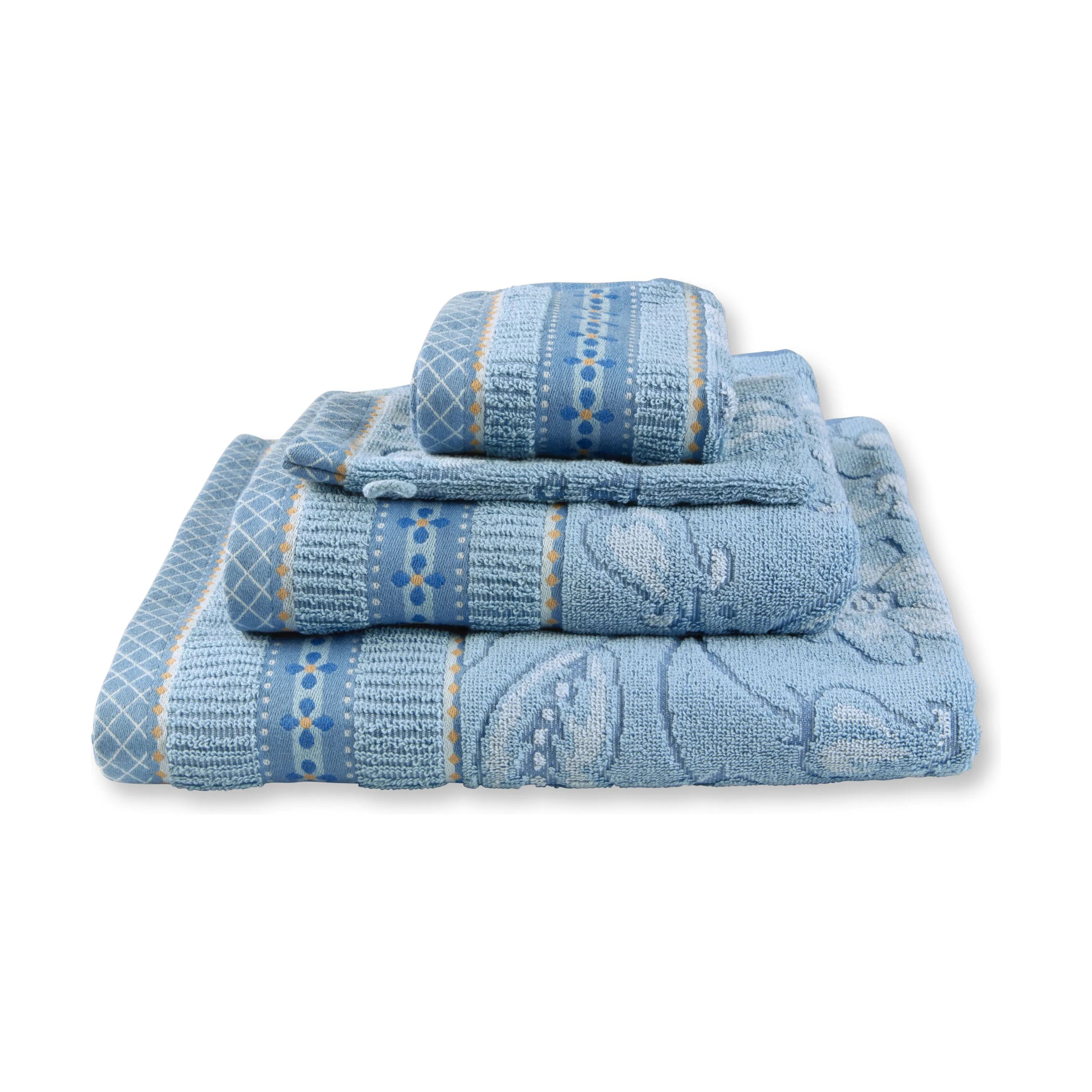 PIP Studio Håndklæder Jasmin Jacquard Håndklæde i Light Blue, B70 x L140 cm, 4