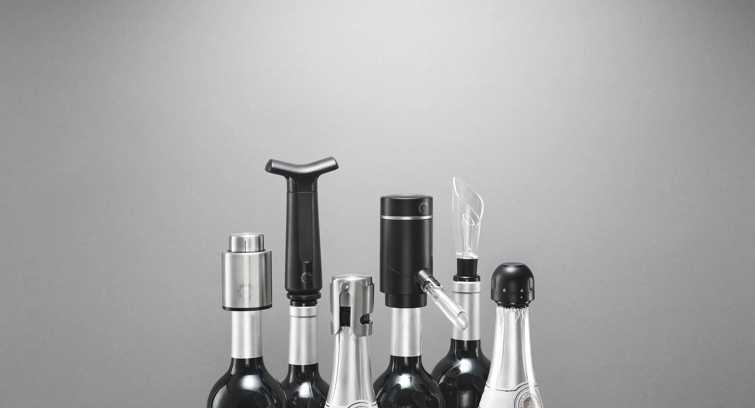 Sommelier by CASA Living Vinpumper Sommelier Vinpumper og ilter 2 i 1 i sort, 2
