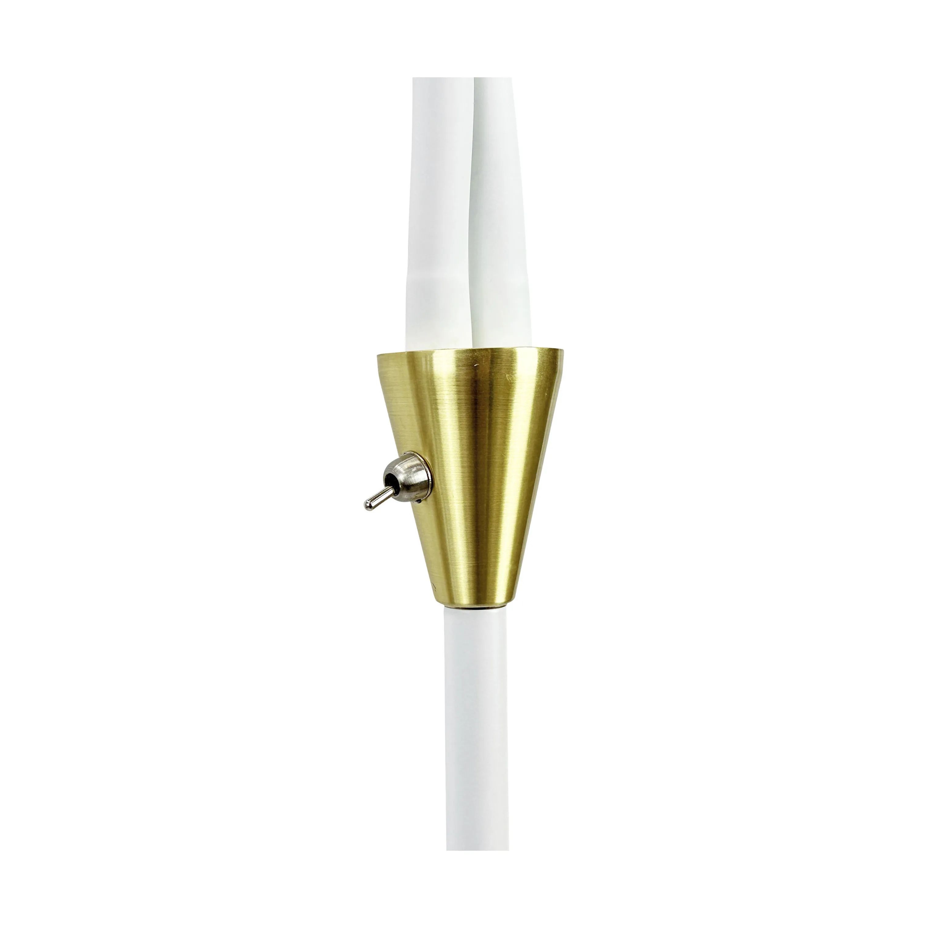 Dyberg Larsen Gulvlamper Lilje Gulvlampe i Hvid/Messing, 4