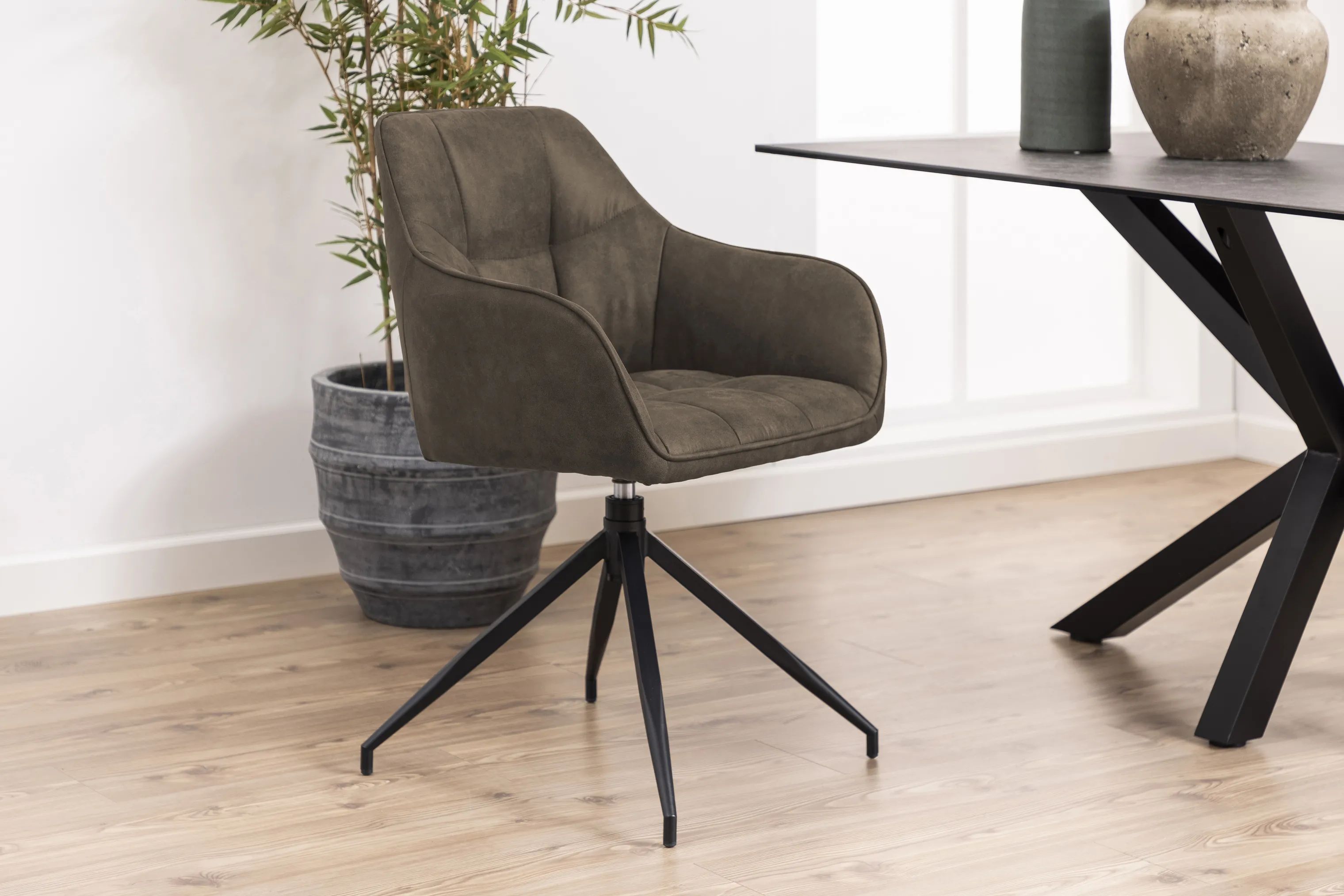 CASA Living Spisebordsstole Brenda Spisebordsstol i lysebrun/sort, 2