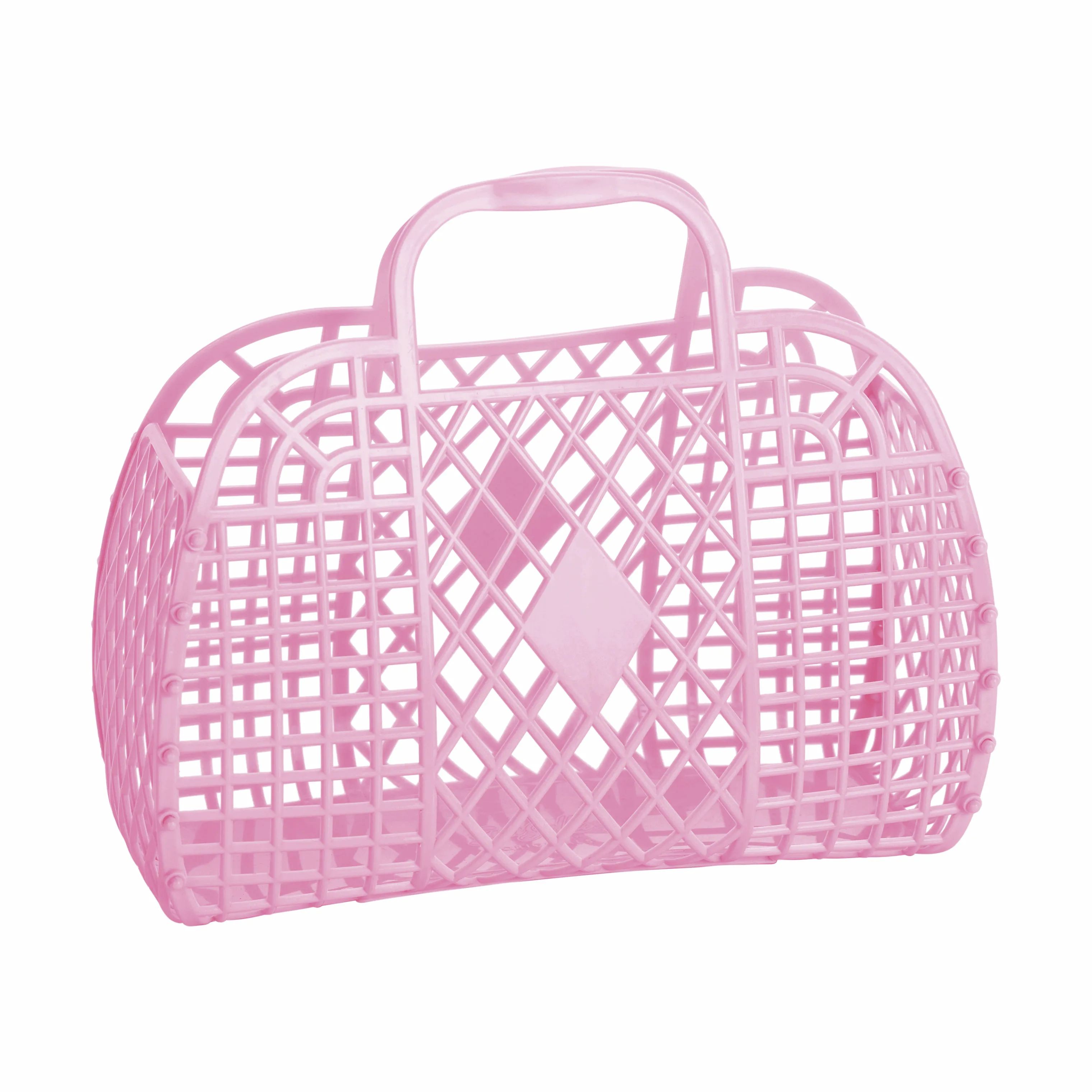 Sun Jellies Øvrigt interiør Retro Basket Small Retro Taske - Lille i Bubblegum Pink B 11 x L 31 x H 25,5 cm, 1
