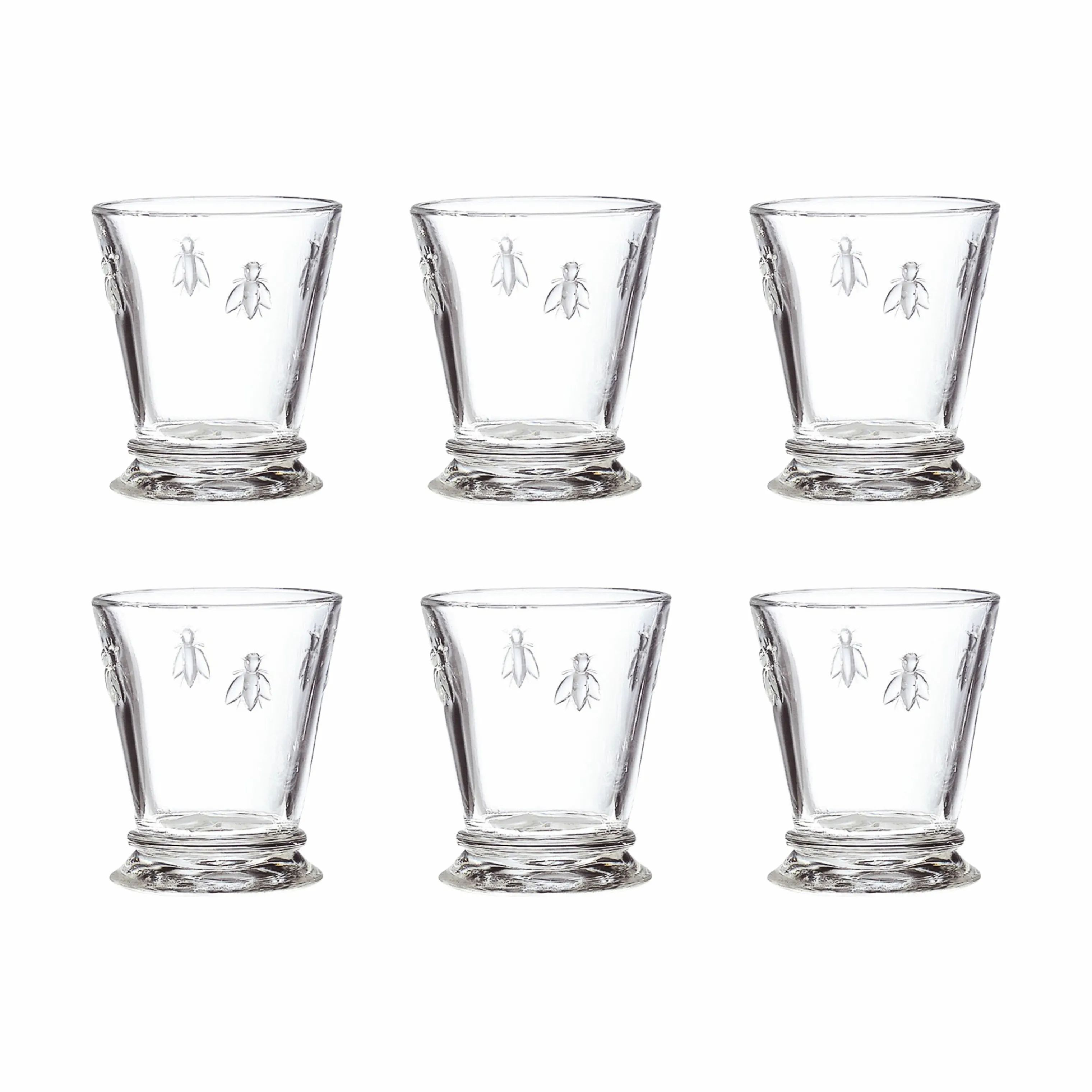 La Rochère Vandglas Abeille Abielle Vandglas - 6 stk. i 26 cl - Klar - Bier, 1