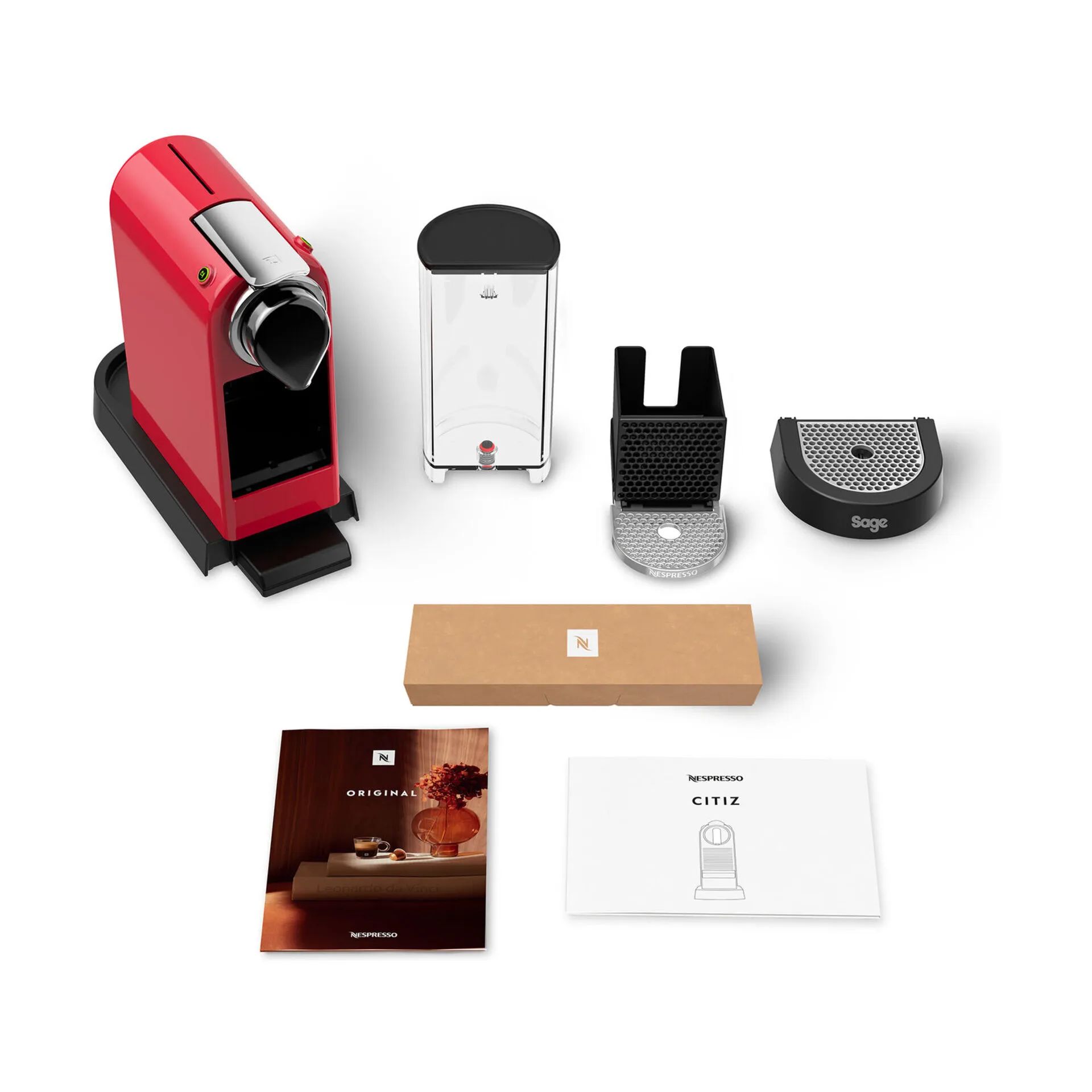 Sage Nespresso kapselmaskiner CitiZ 630 Kapsel Kaffemaskine i Red, 3