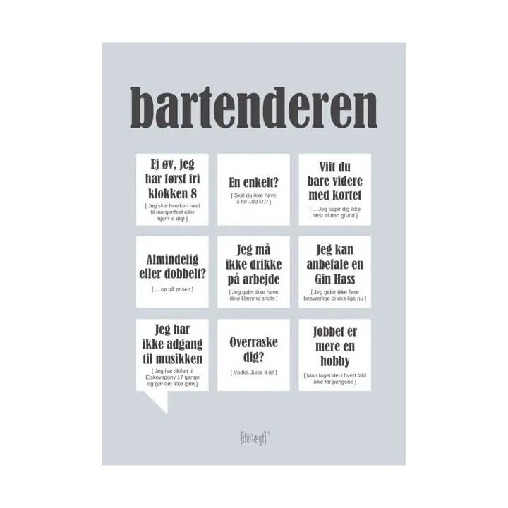 Poster&Frame Plakater Plakat - Bartenderen i B21 x L29,7 cm, 1
