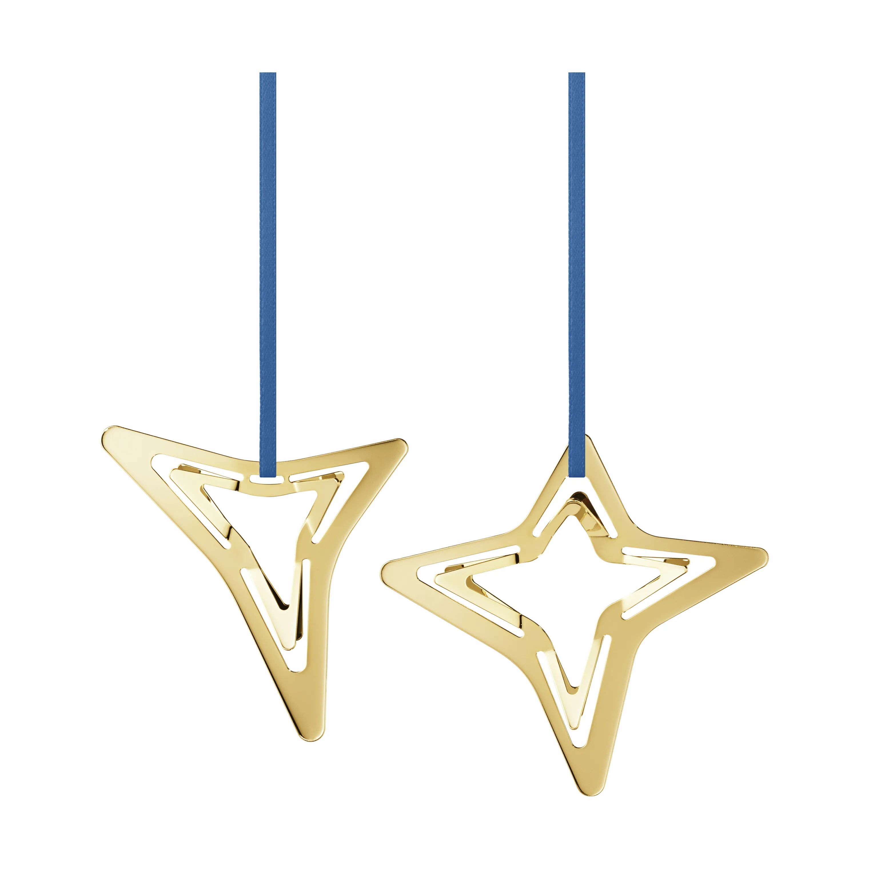 Georg Jensen Juleophæng Christmas Collectibles CC 2021 Juleornament - 2 stk. i Guldfarvet, 7 cm, 4