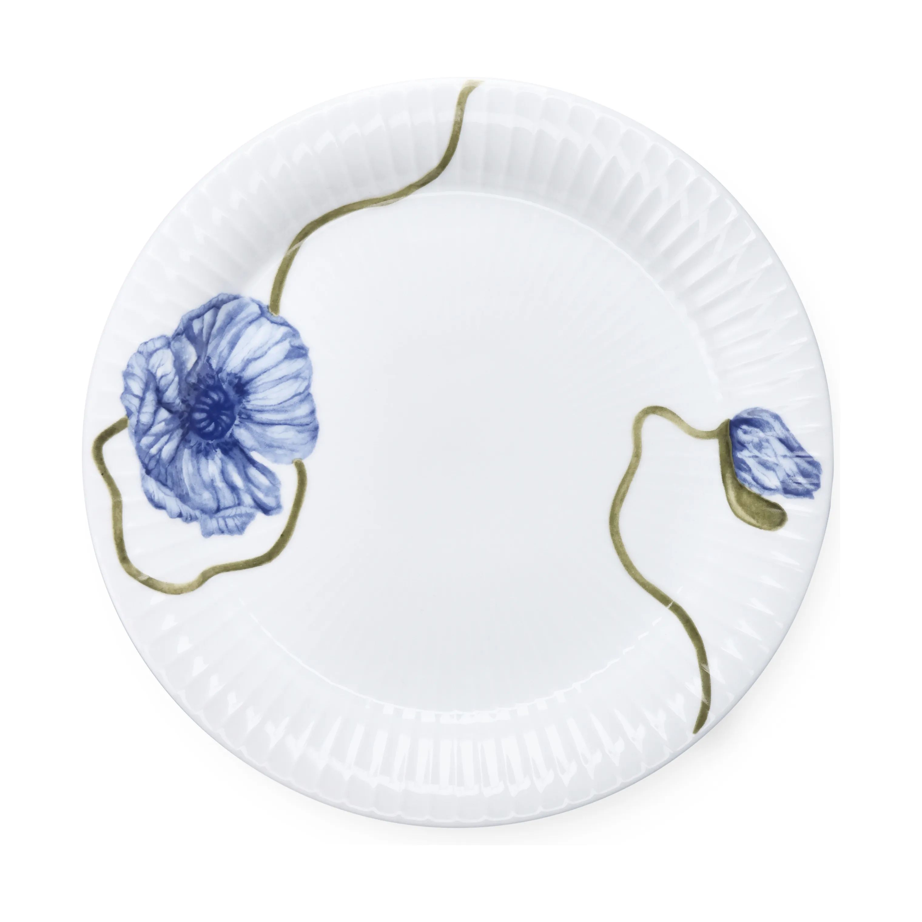 Kähler Frokosttallerkener Hammershøi Poppy Frokosttallerken i Hvid/blå, 1