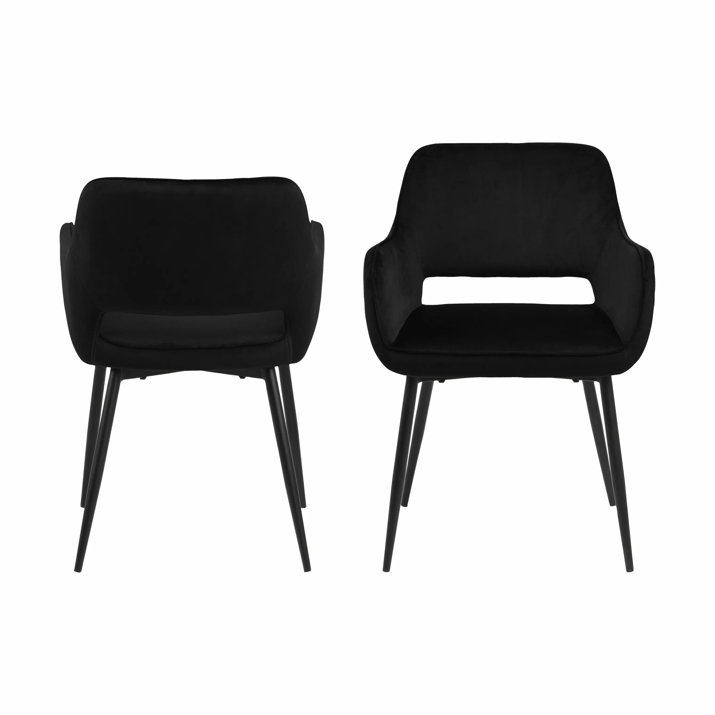 CASA Living Spisebordsstole Ranja Spisebordsstol - 2 stk. i Sort, 4