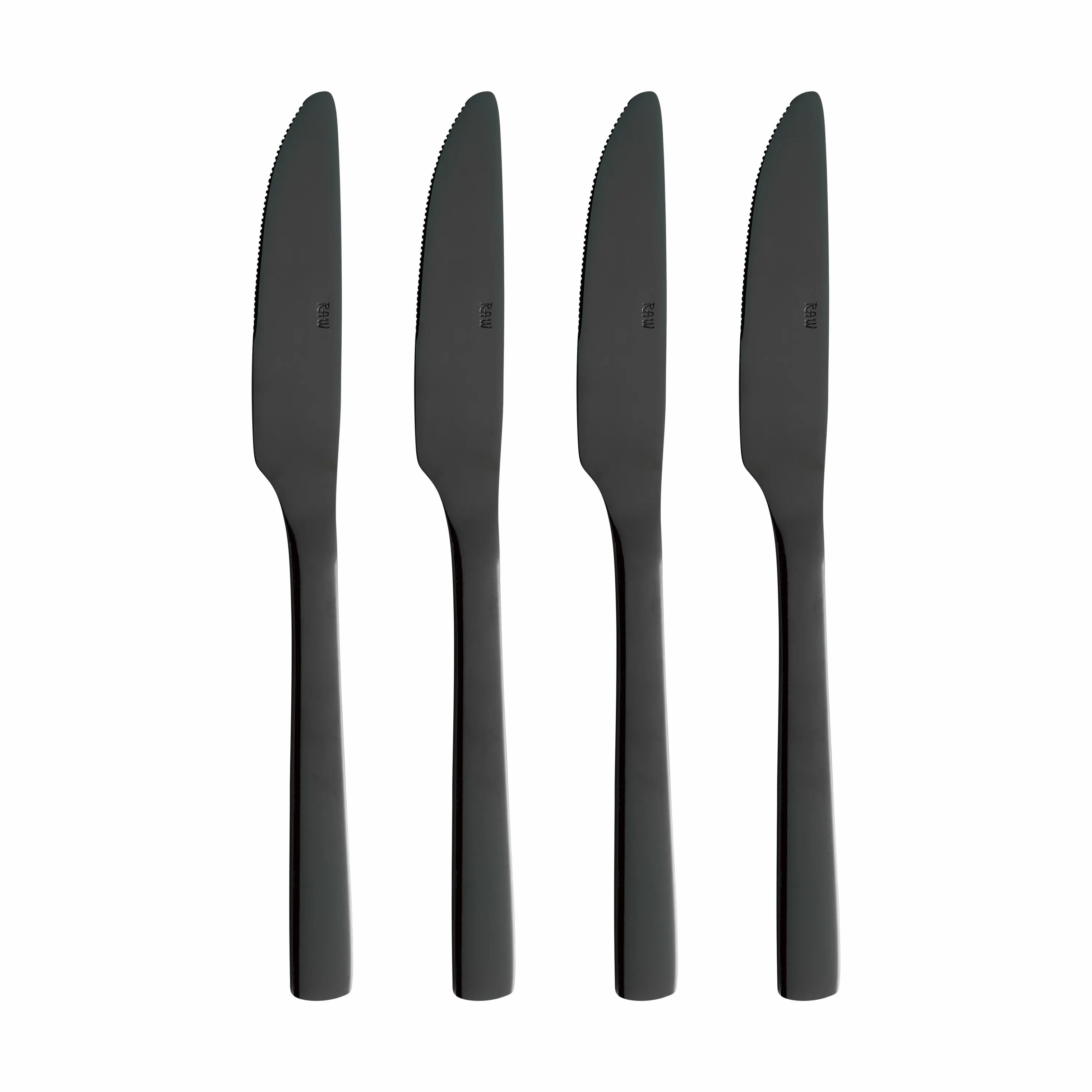 RAW by Aida Bordknive Raw Kniv - 4 stk. i Sort, 1