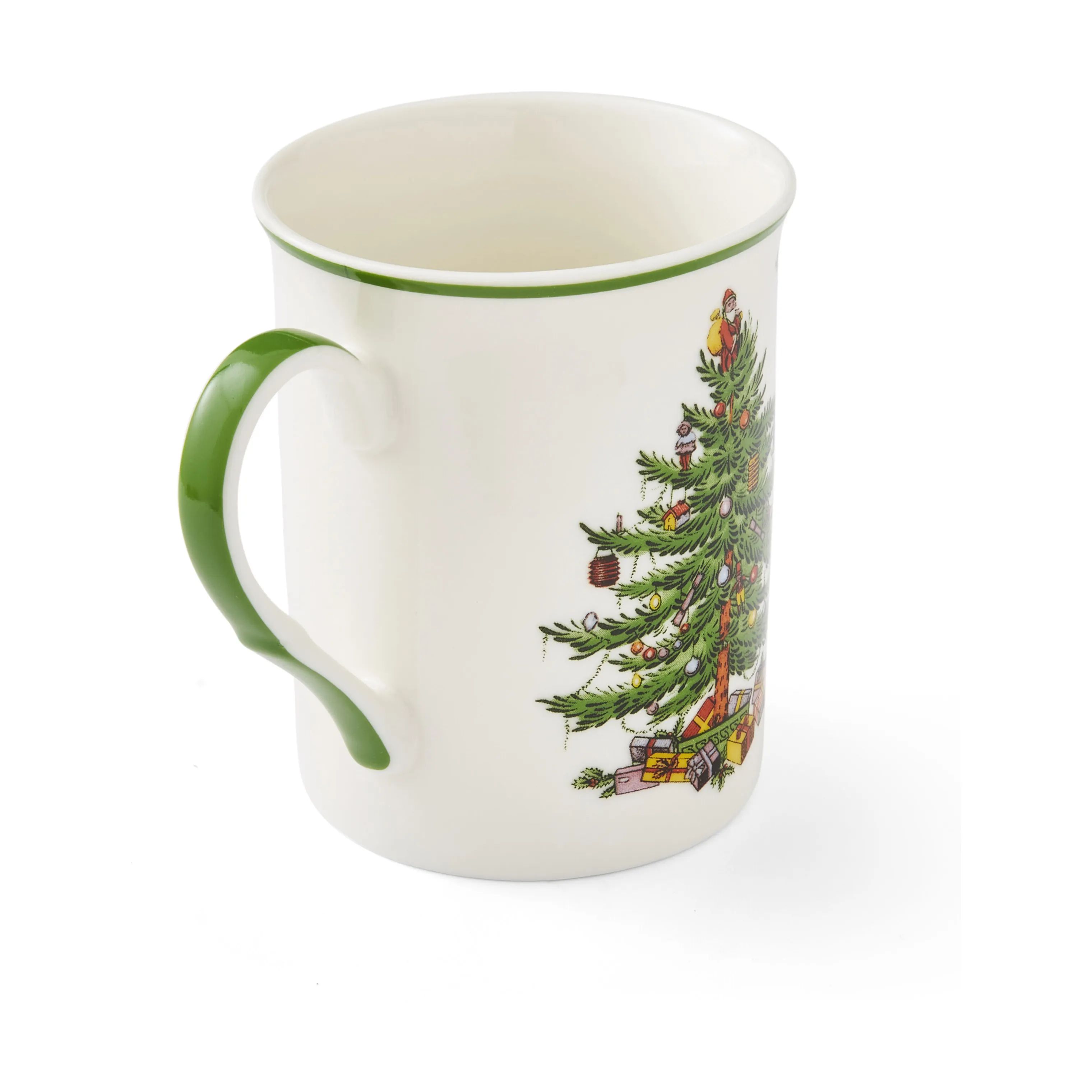 Spode Krus og kopper med hank Christmas Tree Krus - 4 stk. i Hvid/grøn/rød, 3