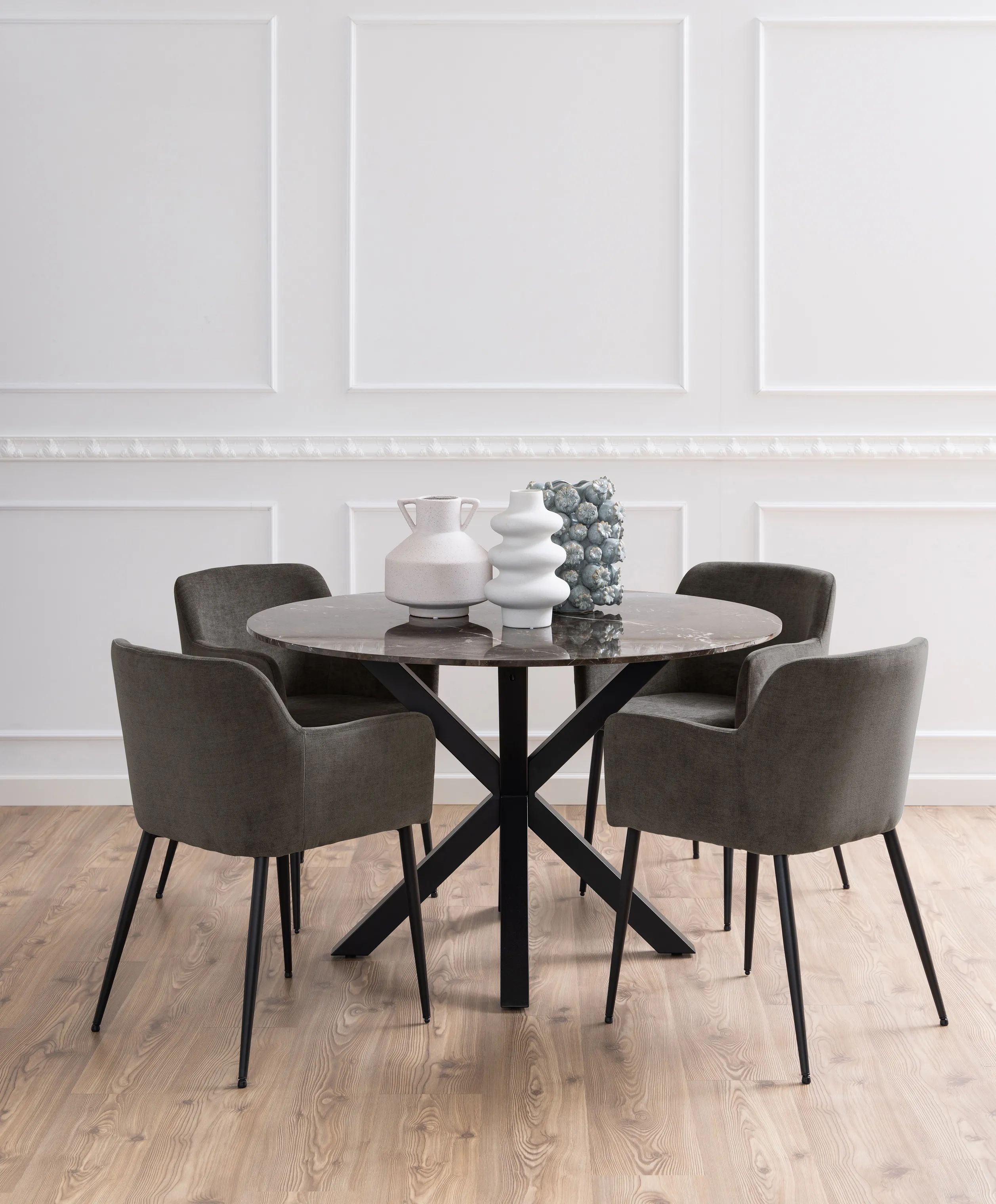 CASA Living Spiseborde Heaven Spisebord i Brun Emperador/sort, 2