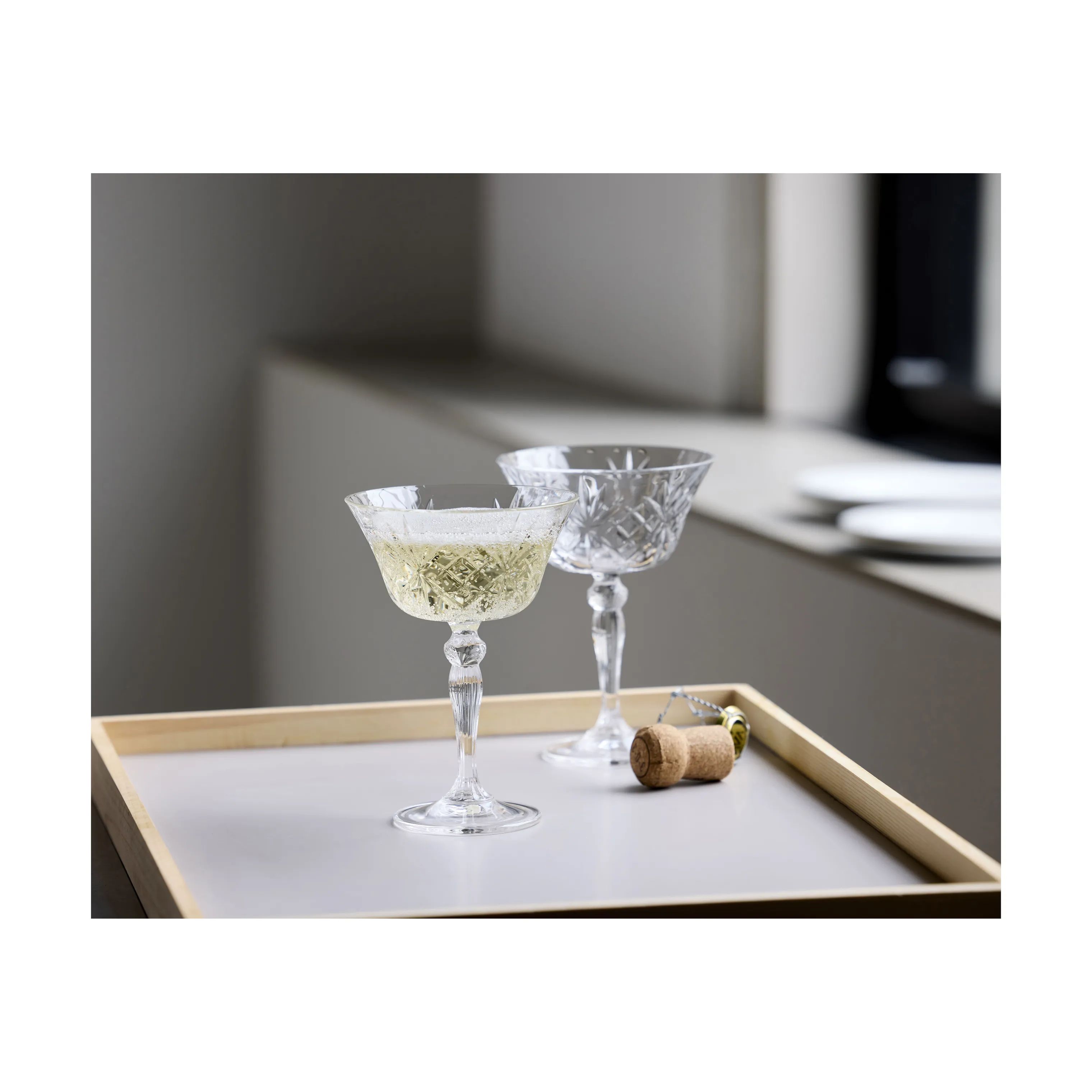 Lyngby Glas Champagneglas Melodia Champagneskål - 4 stk. i Klar, 2