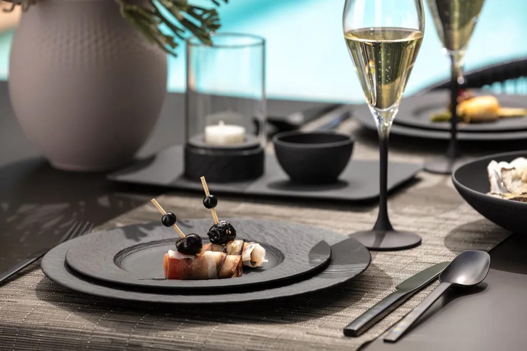 Villeroy & Boch Middagstallerkener Manufacture Rock Tallerken i 21,7 cm, 2