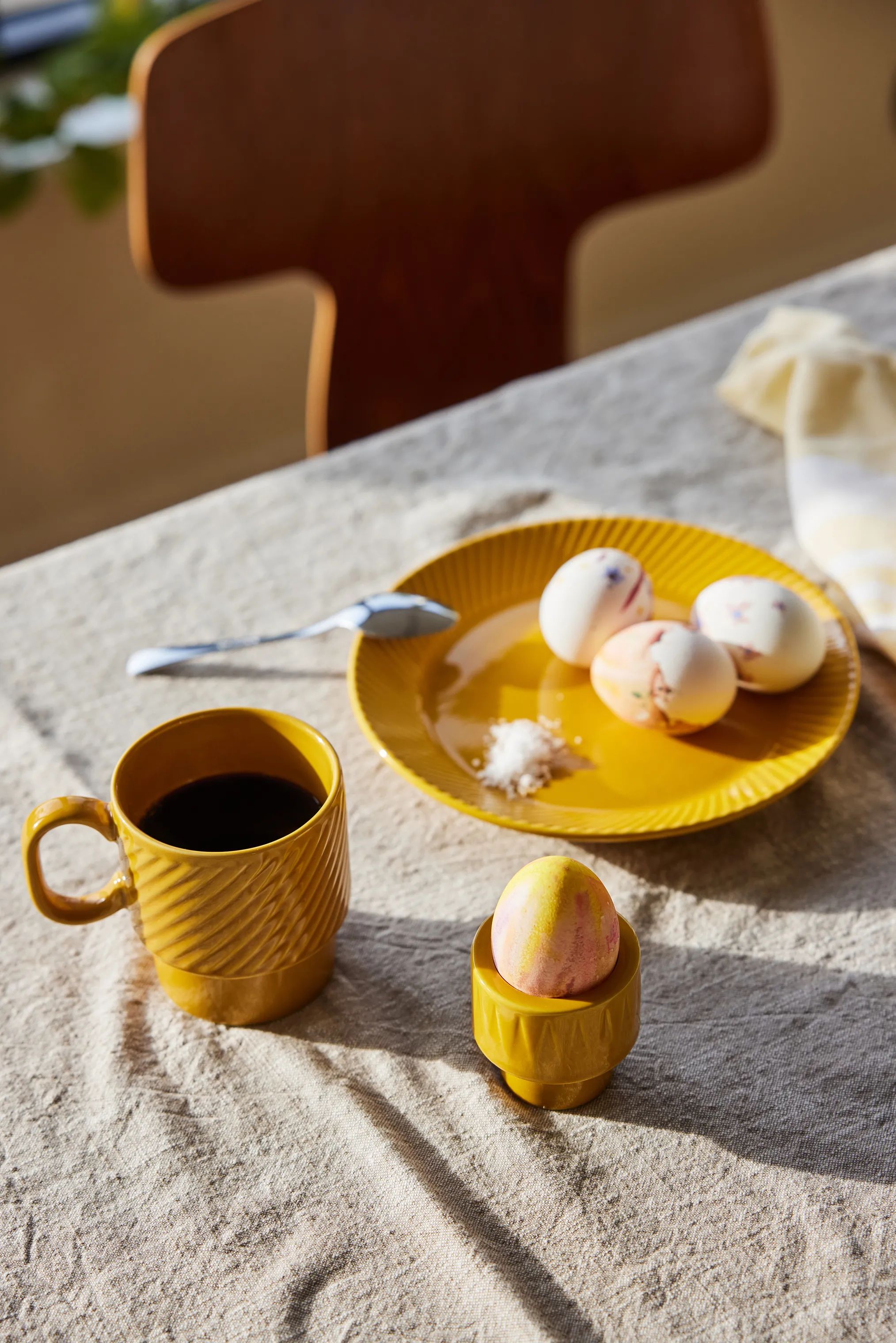 Sagaform Frokosttallerkener Coffee & More Tallerken i Gul, 20 cm, 2