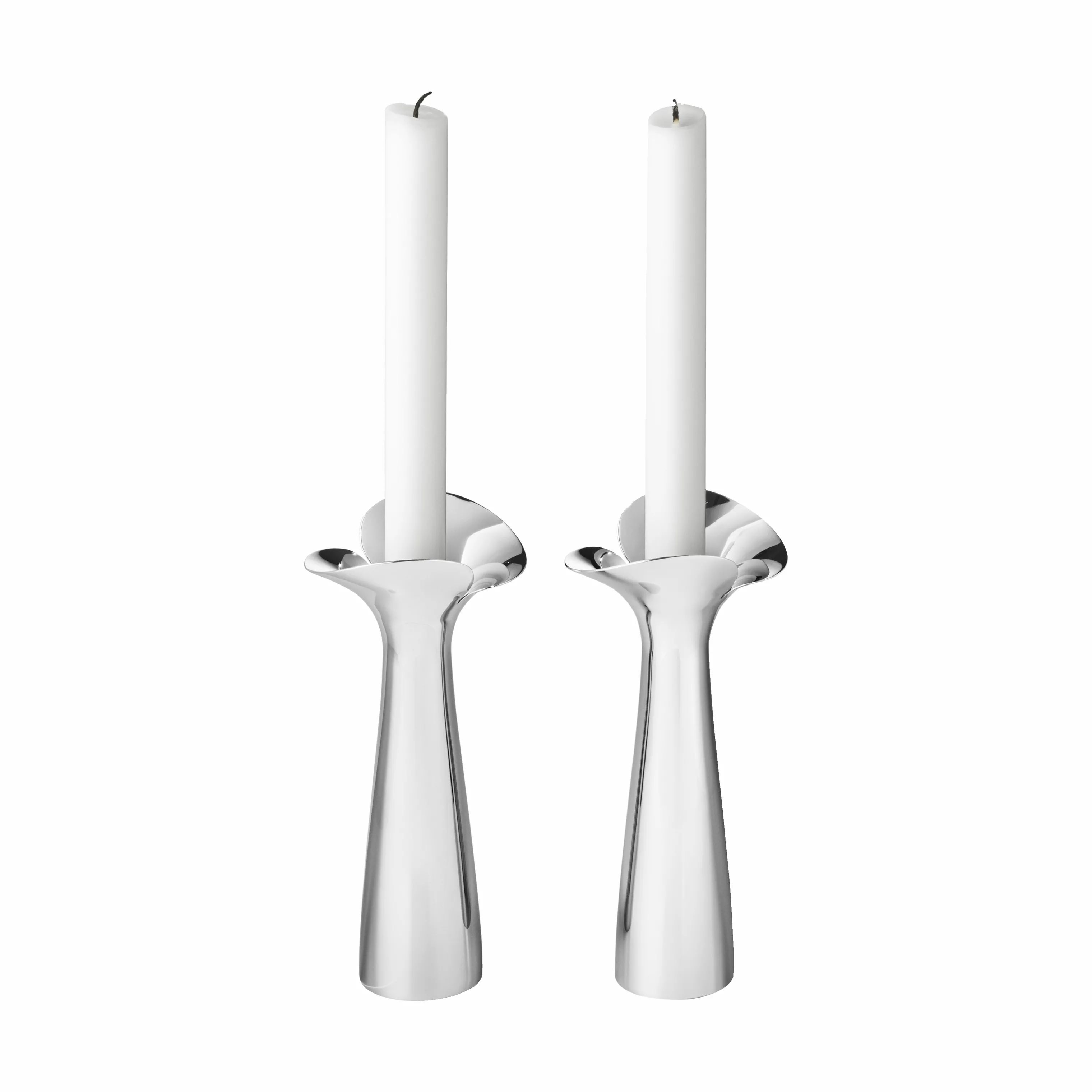 Georg Jensen Kronelysestage Bloom Botanica Lysestage - 2 stk. i Stål, 20 cm, 1