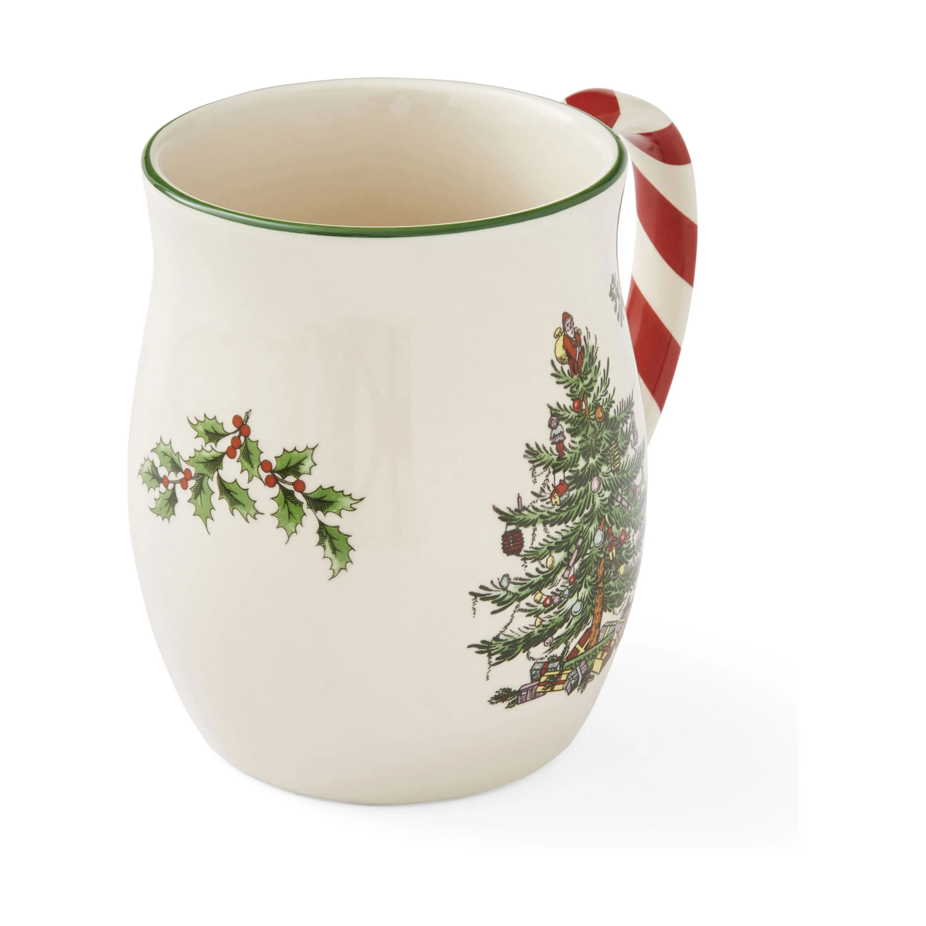 Spode Krus og kopper med hank Christmas Tree Krus - 4 stk. i Hvid/grøn/rød, 4